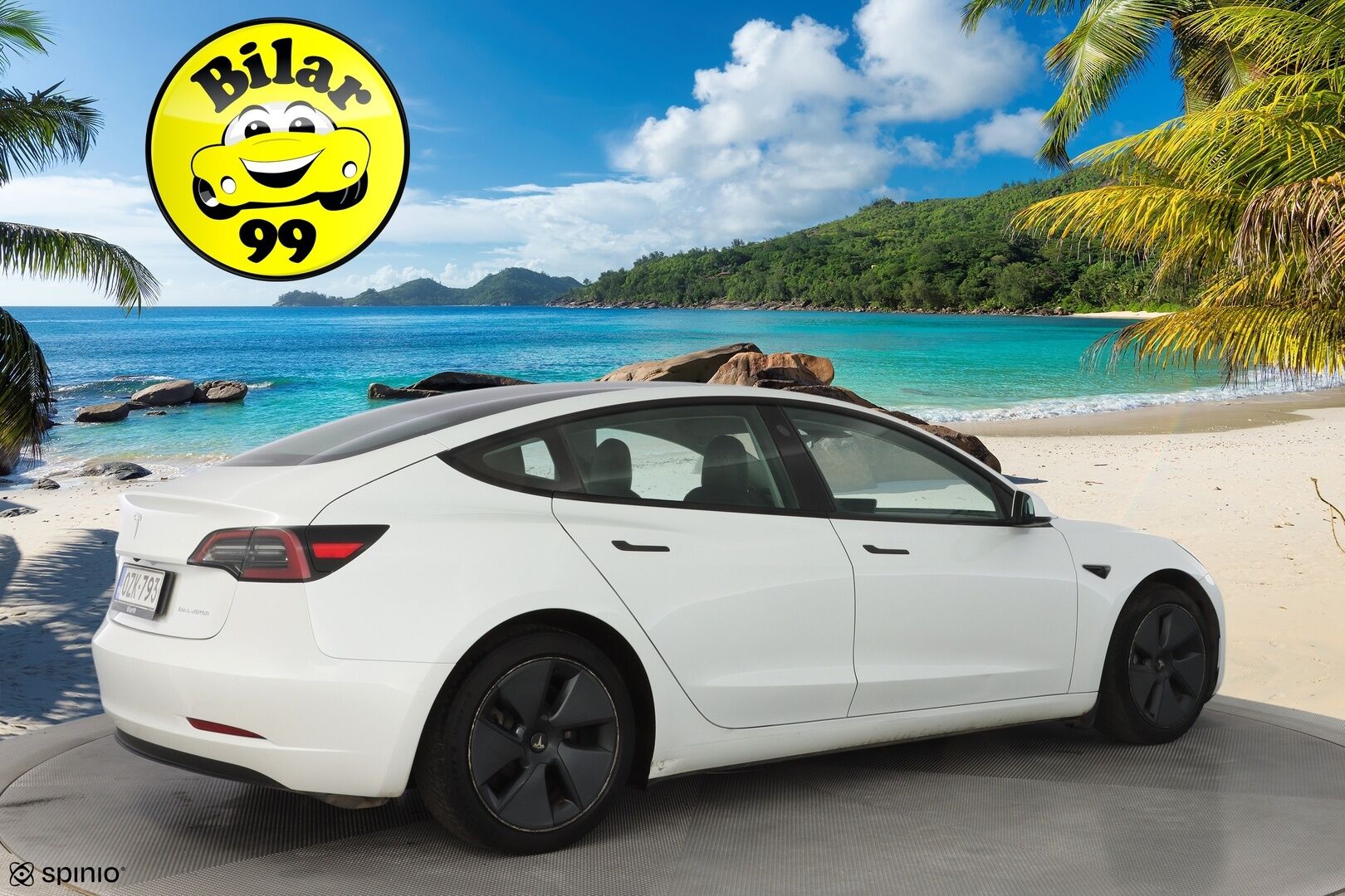 Tesla Model 3 2021 Long Range Dual Motor AWD *ACC / P. kamera / Nahkasisusta / Lasikatto* - Kahdet renkaat / Hieno metalliväri