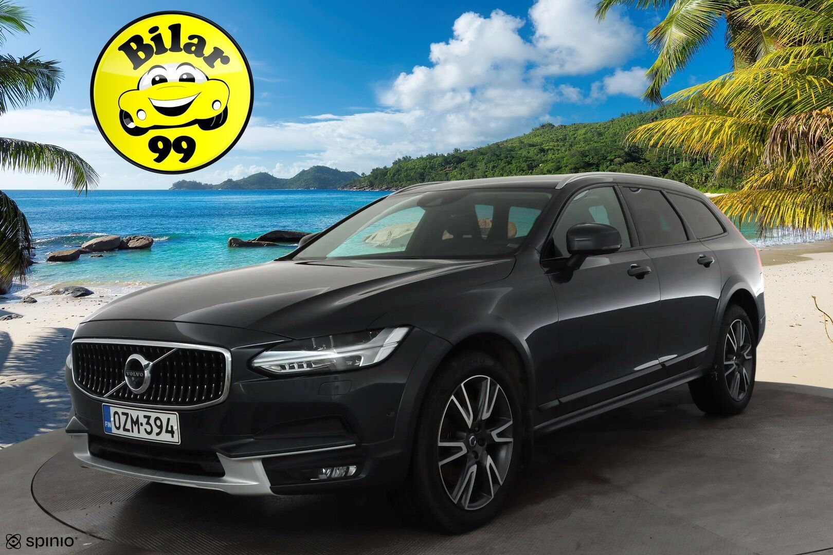 Volvo V90 Cross Country 2018 D4 AWD Pro aut * ACC / HUD / 360° / Muistipenkki / Full LED / Webasto / Koukku / Keyless / Navi / Nahat * - Kahdet renkaat aluvanteilla - HULLUT AVAJAISHULINAT KORKOTARJOUS 3,29 %