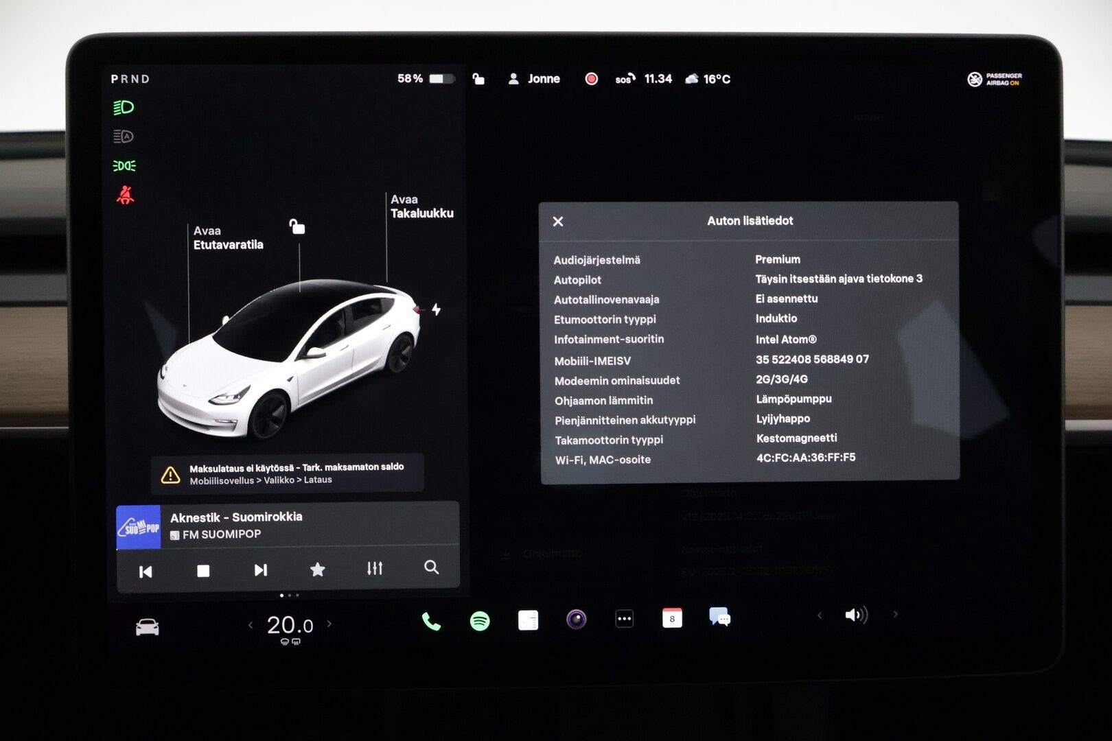 Tesla Model 3 2021 Long Range - *Tehdastakuu / ILP / Autopilot / Premium sound / Lasikatto*