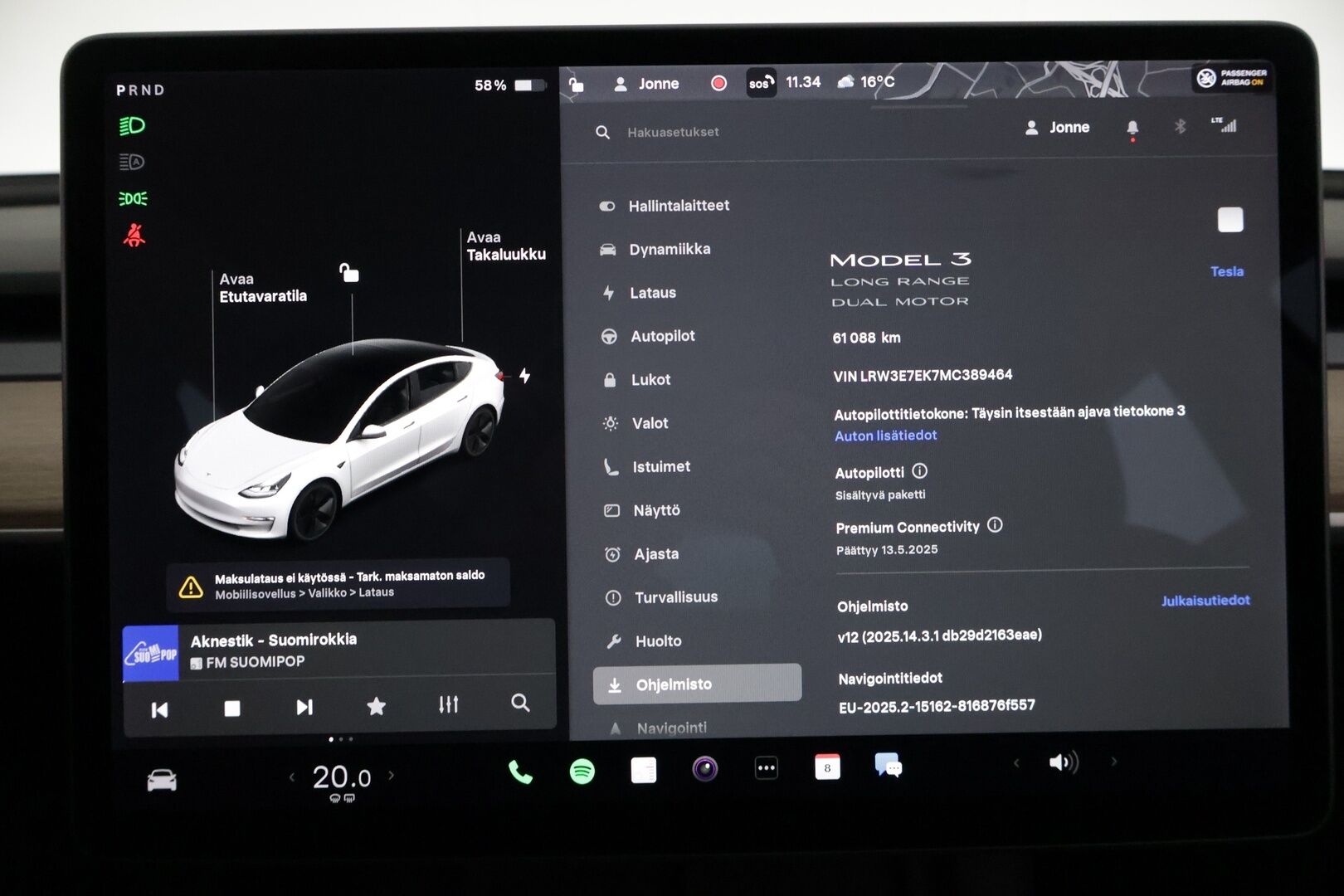 Tesla Model 3 2021 Long Range - *Tehdastakuu / ILP / Autopilot / Premium sound / Lasikatto*