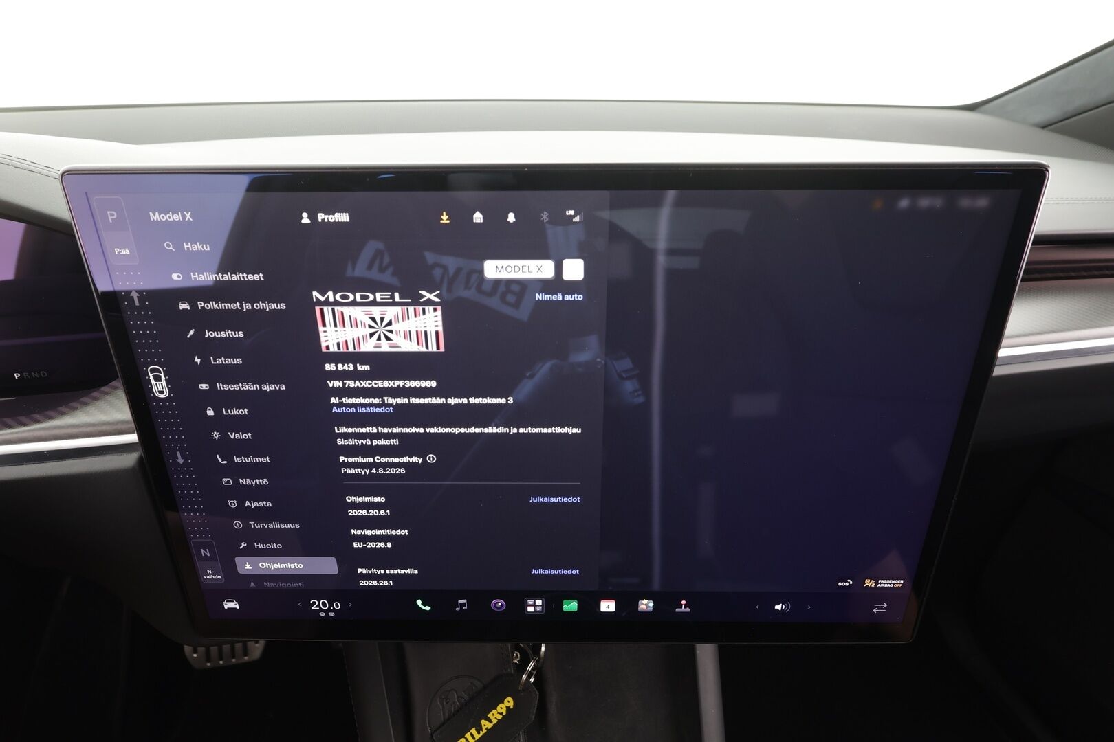 Tesla Model X 2023 Plaid 6-P - | Koukku | ILP | ACC | Ilma-alusta | P.Kamera | Ilmastoitu Muistipenkki | LED | Premium Audio | Kaistavahti | Navi | Keyless | 1-om Suomi-auto | 2x Latauskaapelit | Kahdet renkaat |