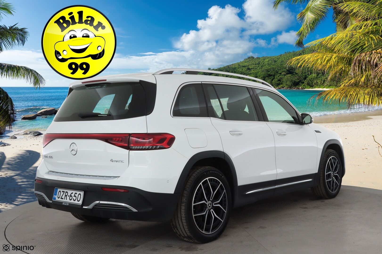 Mercedes-Benz EQB 2023 300 4MATIC Business AMG * Widescreen / P.Kamera / LED / Kaistavahti / Nahka-Alcantara / Navi / Keyless * - 1-om Suomi-auto / 2x Latauskaapelit / Kahdet renkaat aluvanteilla - HULLUT AVAJAISHULINAT KORKOTARJOUS 3,29 %