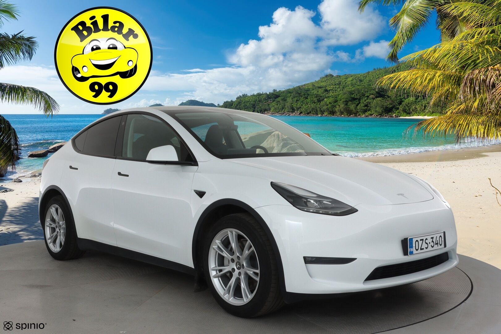Tesla Model Y 2023 Long Range ** Koukku / Lämpöpumppu / Lasikatto / Matrix-LED / Adapt.Vakkari / P.Kamera / Muistipenkki / Navi / Keyless** - 3,99 % KORKOTARJOUS TÄHÄN AUTOON - Suomi-auto / Kahdet Renkaat