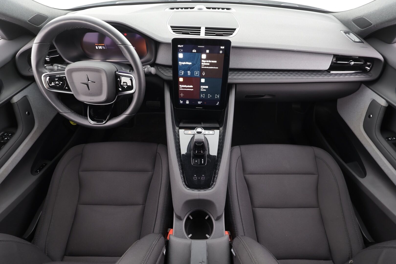 Polestar 2 2023 Standard Range Single Motor, 170kW * ACC / 360 / Koukku / LED / Muistipenkki / Navi / Keyless * - 1-om Suomi-auto / Akku kuntotarkastettu SoH 94,1% / Kahdet renkaat aluvanteilla