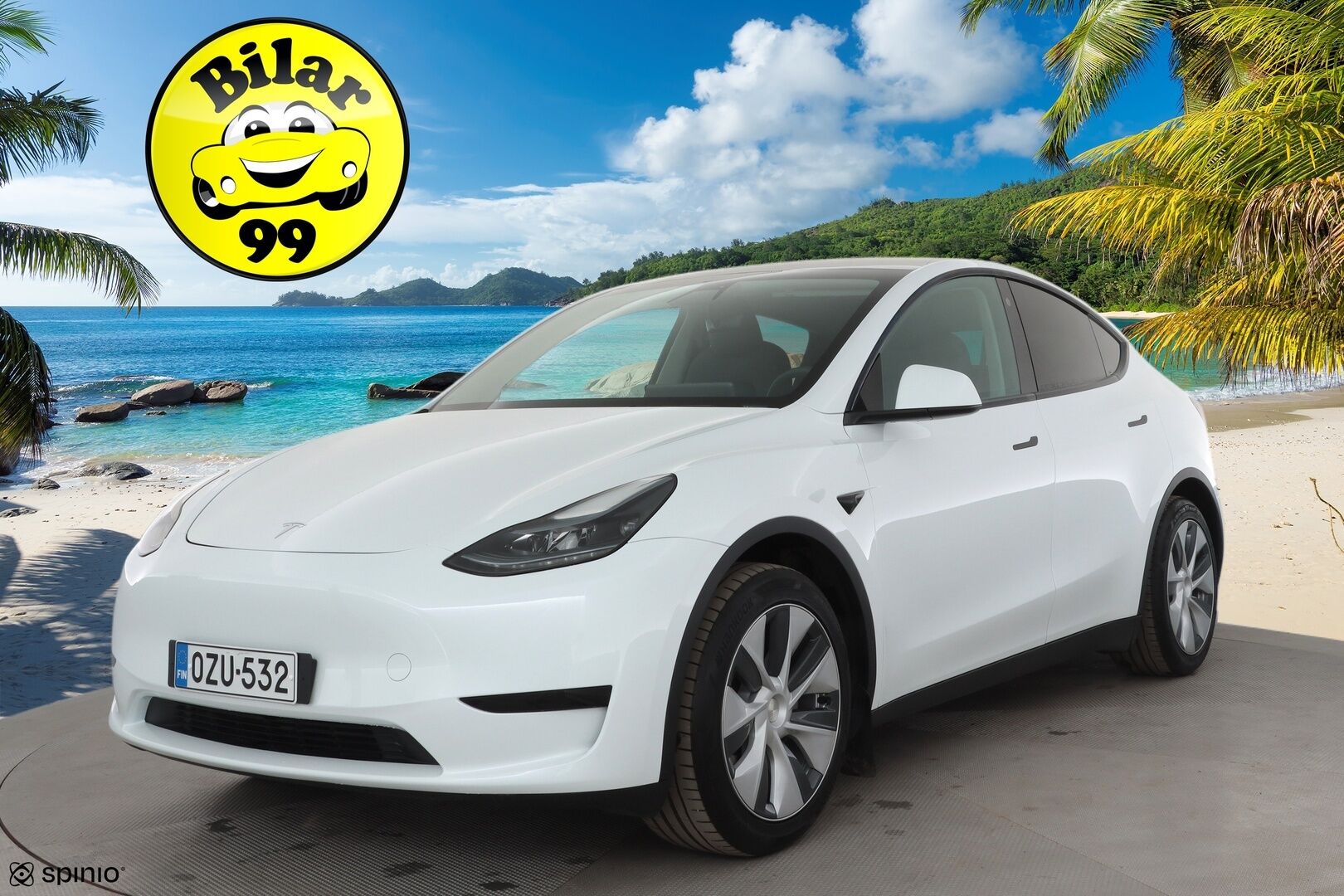 Tesla Model Y 2023 RWD * Koukku / ILP / ACC / Lasikatto / Premium Audio / P.Kamera / Matrix-LED / Muistipenkki / Kaistavahti * - 1-om Suomi-auto / 2x Latauskaapelit / Kahdet renkaat aluvanteilla