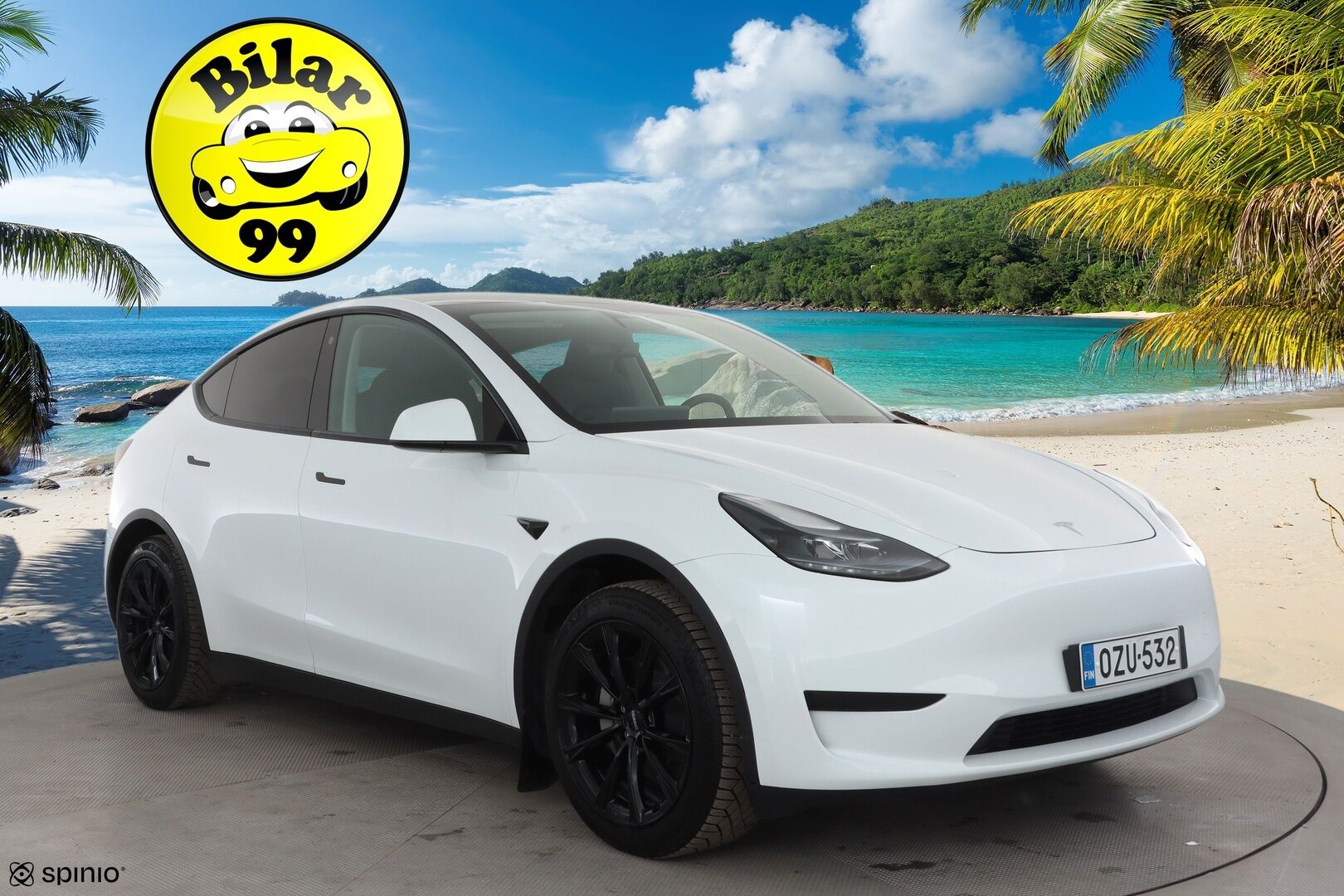 Tesla Model Y 2023 RWD * Koukku / ILP / ACC / Lasikatto / Premium Audio / P.Kamera / Matrix-LED / Muistipenkki / Kaistavahti * - 1-om Suomi-auto / 2x Latauskaapelit / Kahdet renkaat aluvanteilla