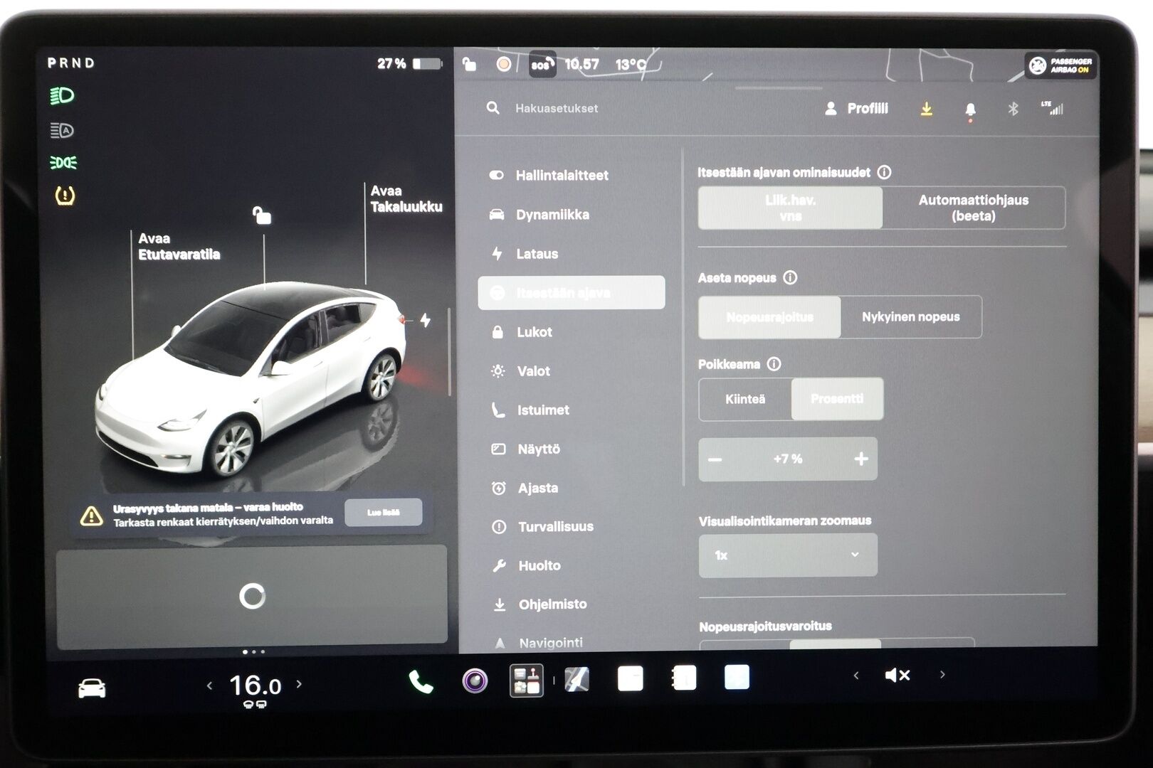 Tesla Model Y 2023 RWD - | ACC | ILP | Koukku | 1-om suomiauto | Lasikatto | Premium Audio | Matrix-LED | Sähkönahat | Muistipenkki | P.kamera | 2x renkaat aluin |