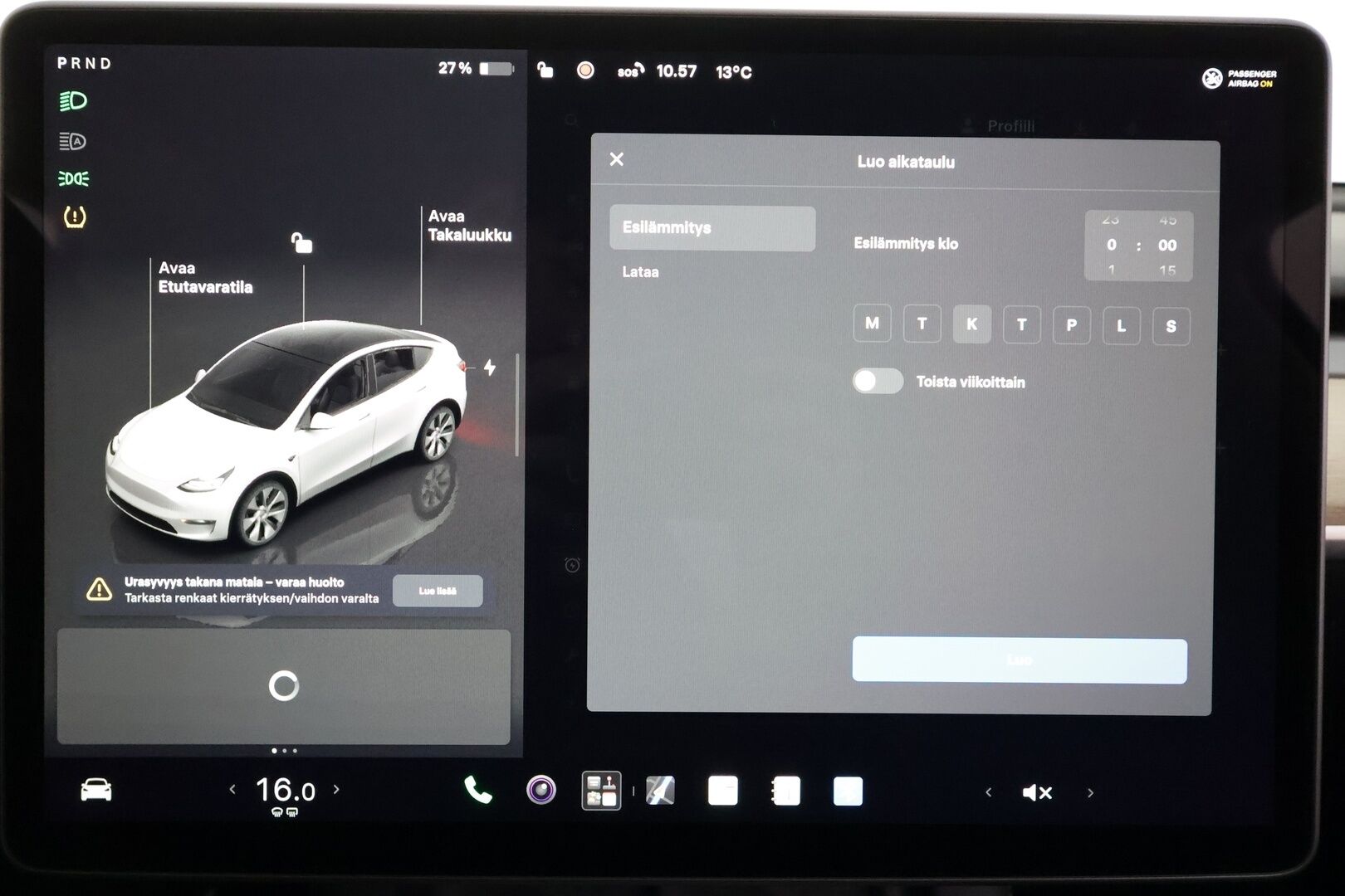 Tesla Model Y 2023 RWD - | ACC | ILP | Koukku | 1-om suomiauto | Lasikatto | Premium Audio | Matrix-LED | Sähkönahat | Muistipenkki | P.kamera | 2x renkaat aluin |