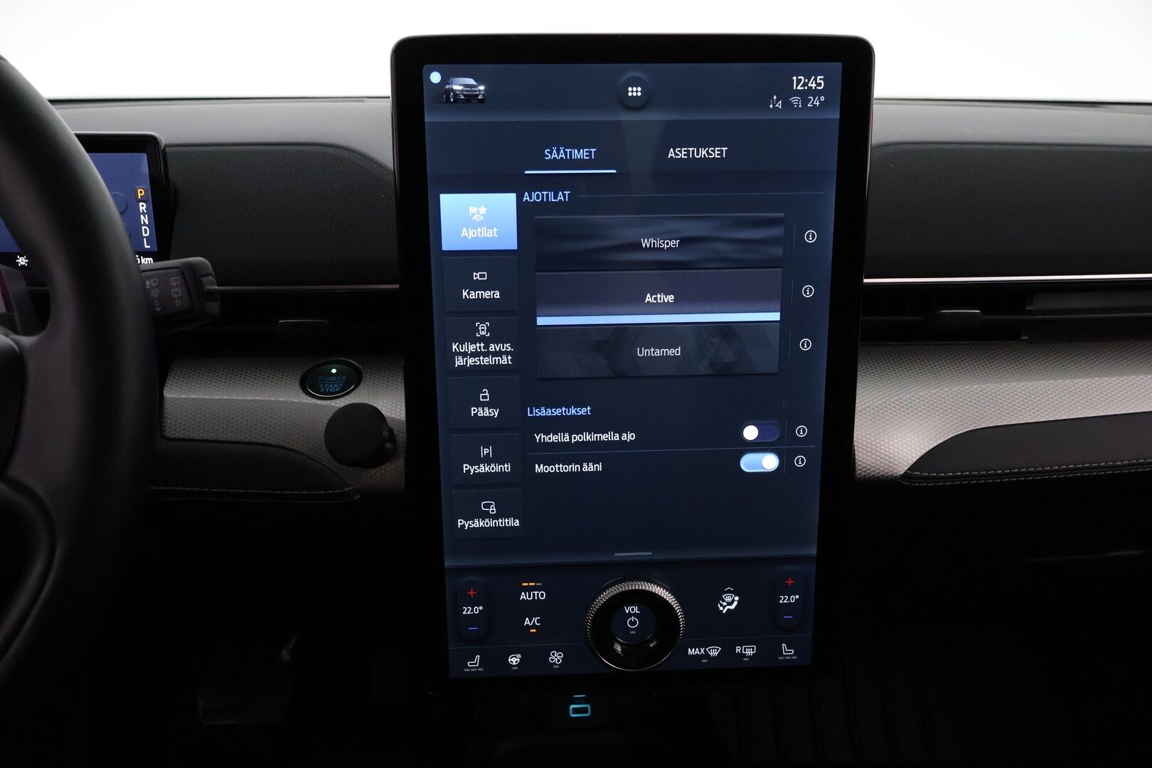 Ford Mustang 2021 75kWh 269hv A1 RWD 5-ovinen - Adapt.Vakkari / Bang & Olufsen / Nahkasisusta / 360-Kamera / BLIS / 2x Renkaat aluvantein / Juuri tullut Tampereelle!