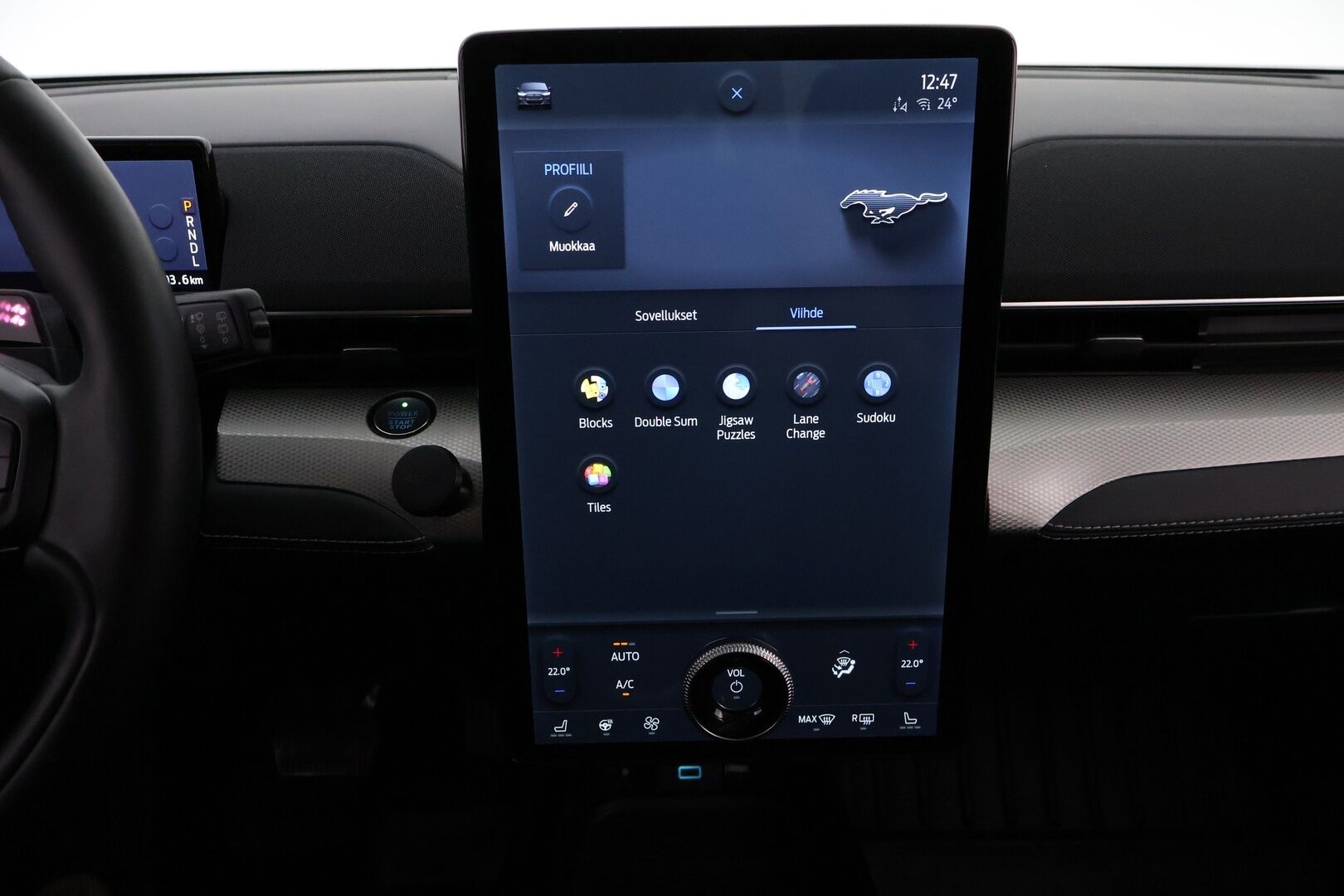Ford Mustang 2021 75kWh 269hv A1 RWD 5-ovinen - Adapt.Vakkari / Bang & Olufsen / Nahkasisusta / 360-Kamera / BLIS / 2x Renkaat aluvantein / Juuri tullut Tampereelle!