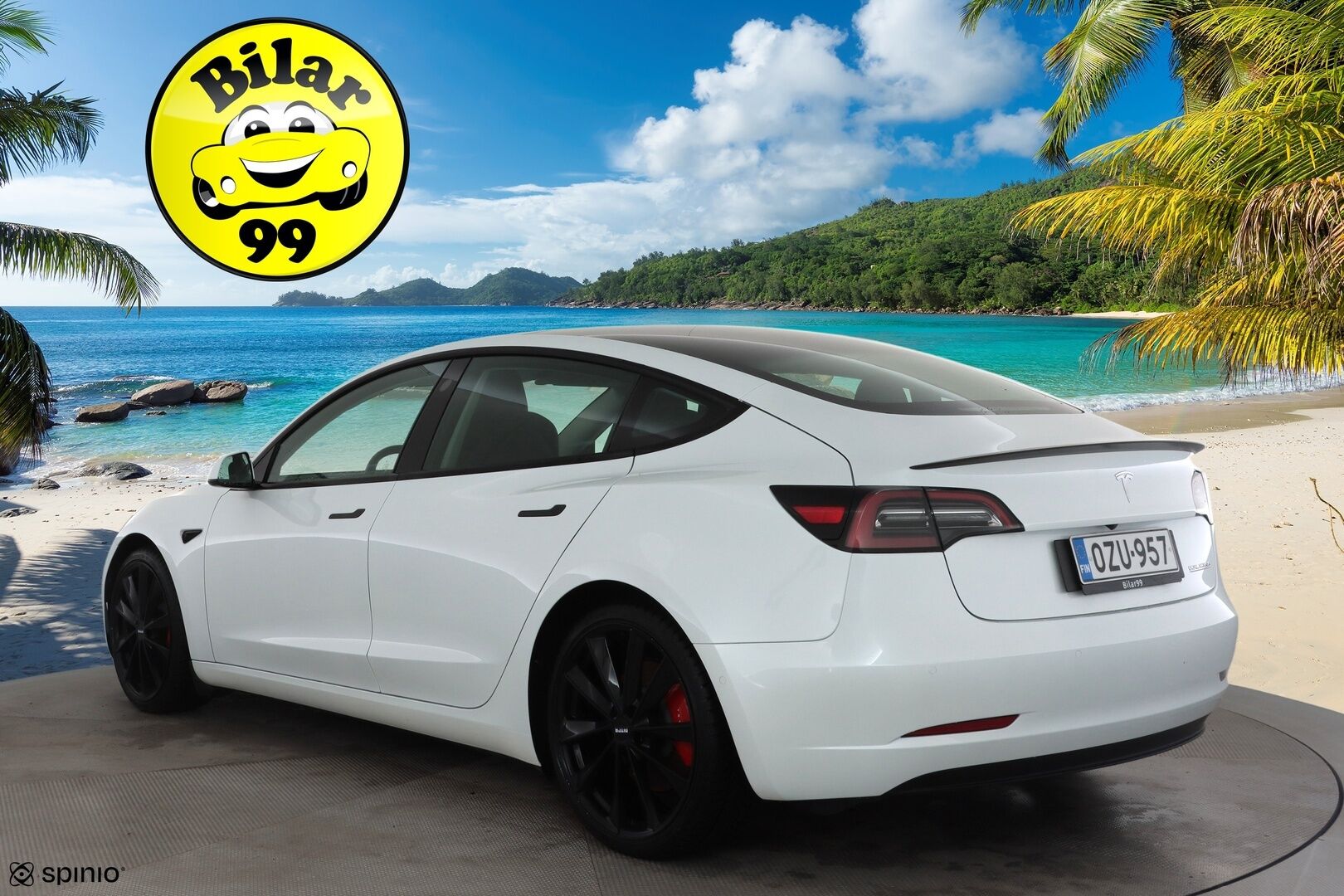 Tesla Model 3 2022 Performance * Premium Audio / Lasikatto / Nahat / ILP / Matrix LED / P.kamera * - Kahdet renkaat aluvanteilla - HULLU BLACKWEEK KORKOTARJOUS 2,49%