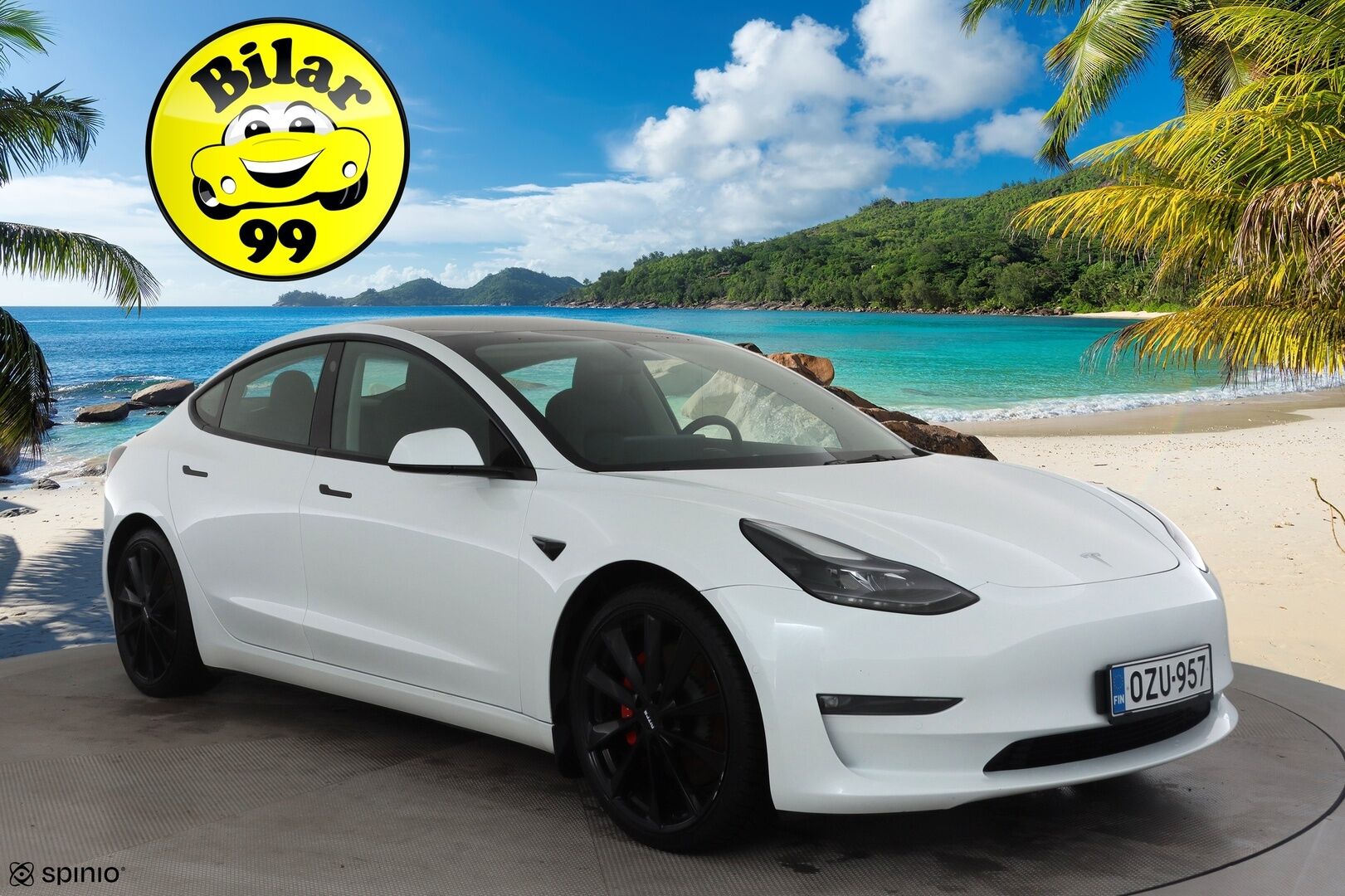 Tesla Model 3 2022 Performance * Premium Audio / Lasikatto / Nahat / ILP / Matrix LED / P.kamera * - Akku kuntotarkastettu / Kahdet renkaat aluvanteilla 