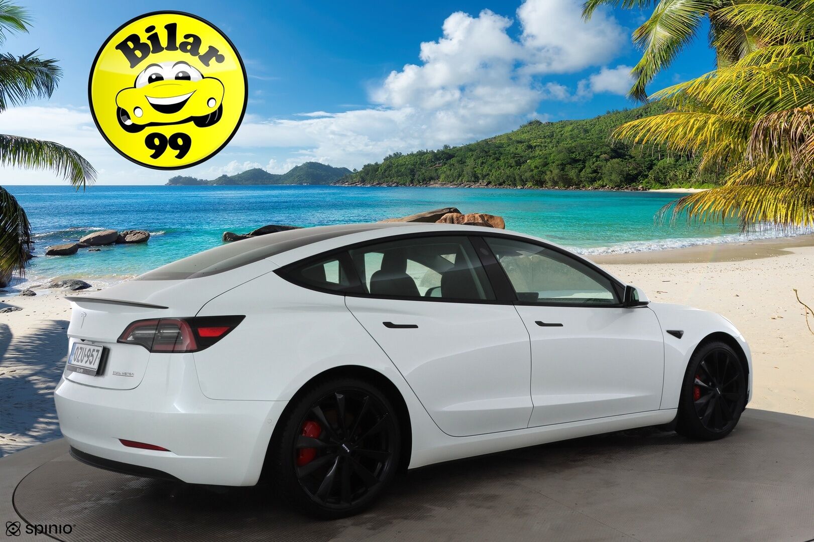 Tesla Model 3 2022 Performance * Premium Audio / Lasikatto / Nahat / ILP / Matrix LED / P.kamera * - Kahdet renkaat aluvanteilla - HULLU BLACKWEEK KORKOTARJOUS 2,49%