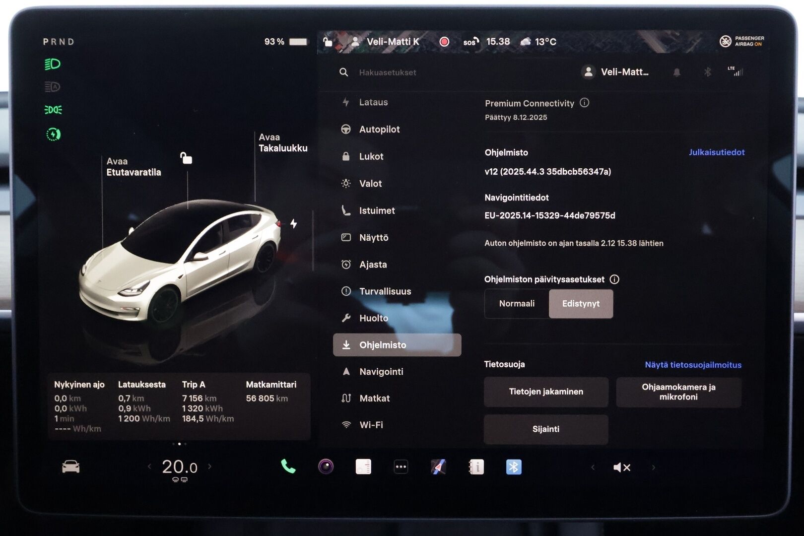 Tesla Model 3 2022 Performance * Premium Audio / Lasikatto / Nahat / ILP / Matrix LED / P.kamera * - Akku kuntotarkastettu / Kahdet renkaat aluvanteilla 