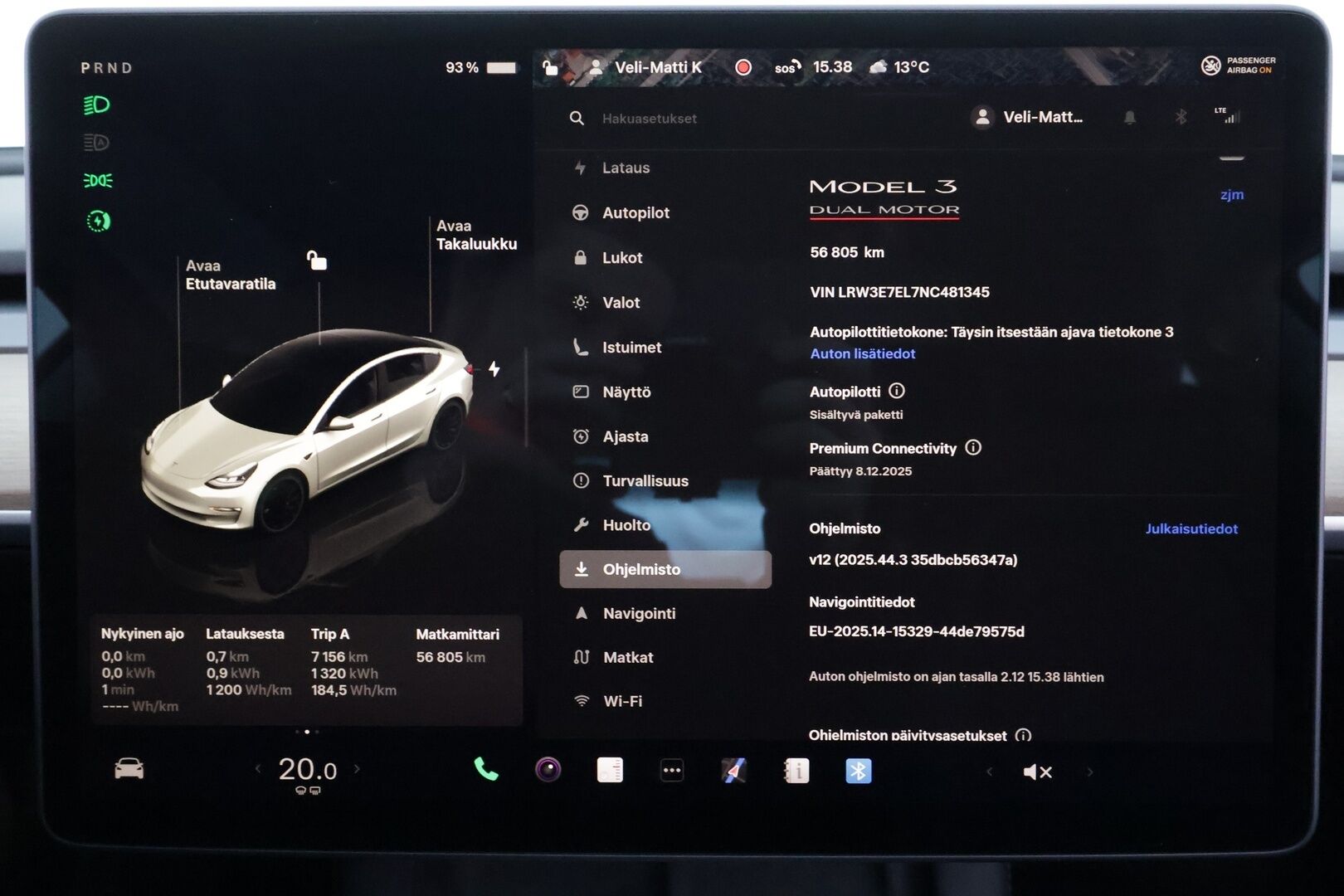 Tesla Model 3 2022 Performance * Premium Audio / Lasikatto / Nahat / ILP / Matrix LED / P.kamera * - Kahdet renkaat aluvanteilla - HULLU BLACKWEEK KORKOTARJOUS 2,49%