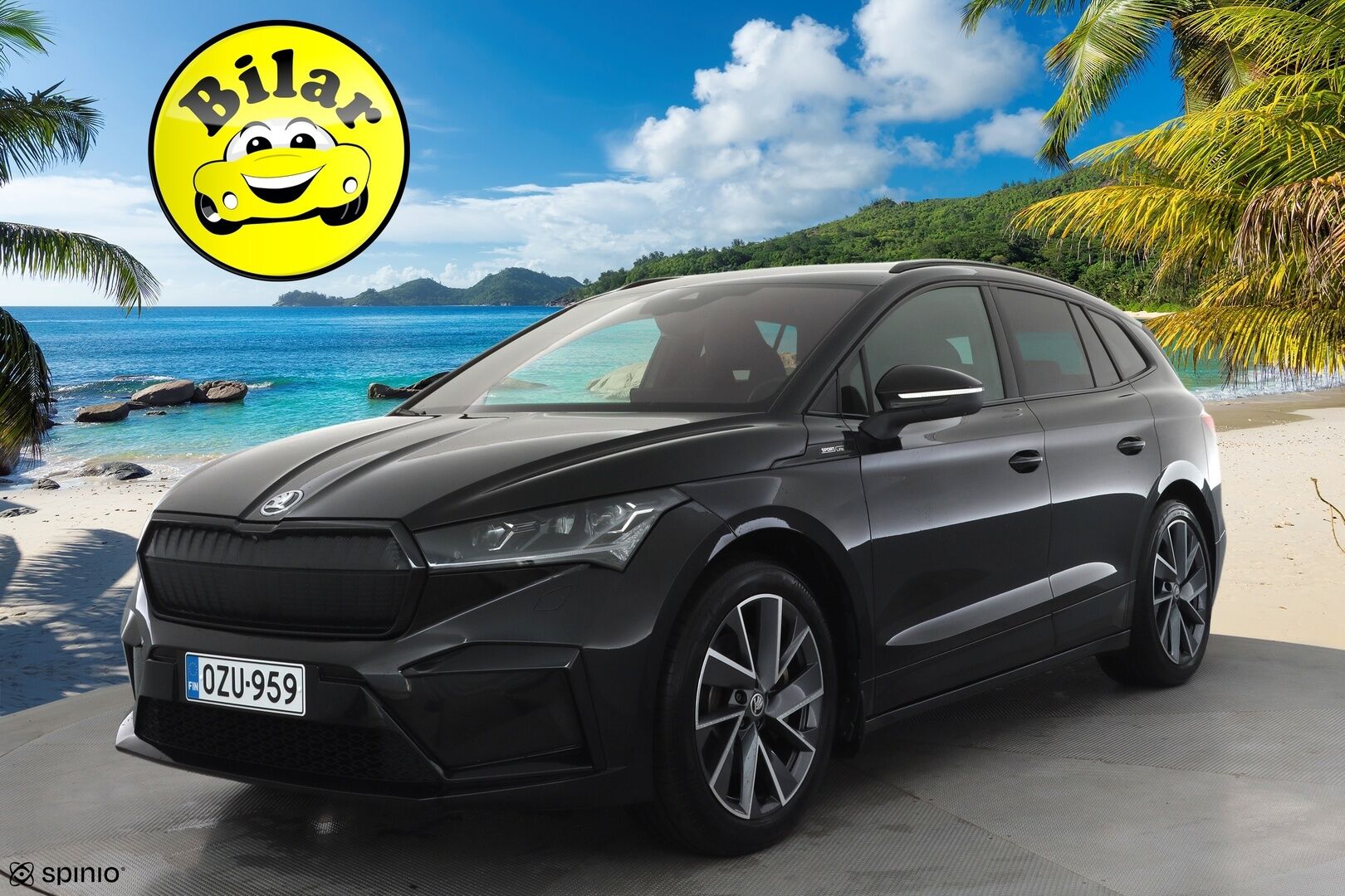 Skoda Enyaq 2023 80x 4x4 SportLine iV - | ACC | ILP | Skoda Crystal Matrix-LED | 360-kamera | Muistipenkit | Keyless | Apple&Android | 1.Om Suomiauto | Kahdet Renkaat | Merkkihuollettu |