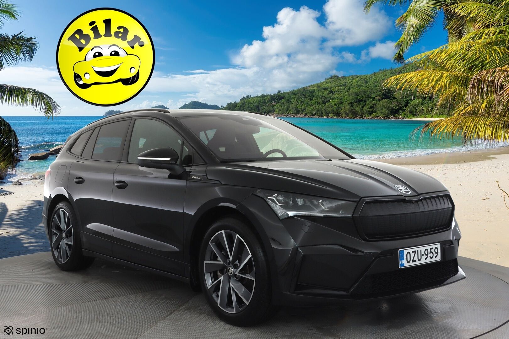 Skoda Enyaq 2023 80x 4x4 SportLine iV - | ACC | ILP | Skoda Crystal Matrix-LED | 360-kamera | Muistipenkit | Keyless | Apple&Android | 1.Om Suomiauto | Kahdet Renkaat | Merkkihuollettu |