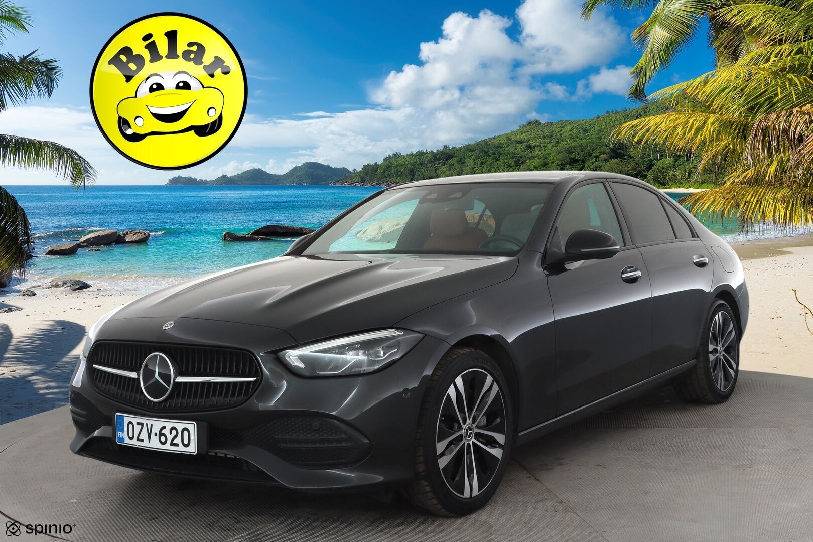 Mercedes-Benz C 2023 300 e A Business - | Distronic+ | P.kamera | Ruskeat nahat sähköillä | Panorama | P.Kamera | Keyless | Apple&Android | 1.Om Suomi-auto | Kahdet Renkaat 