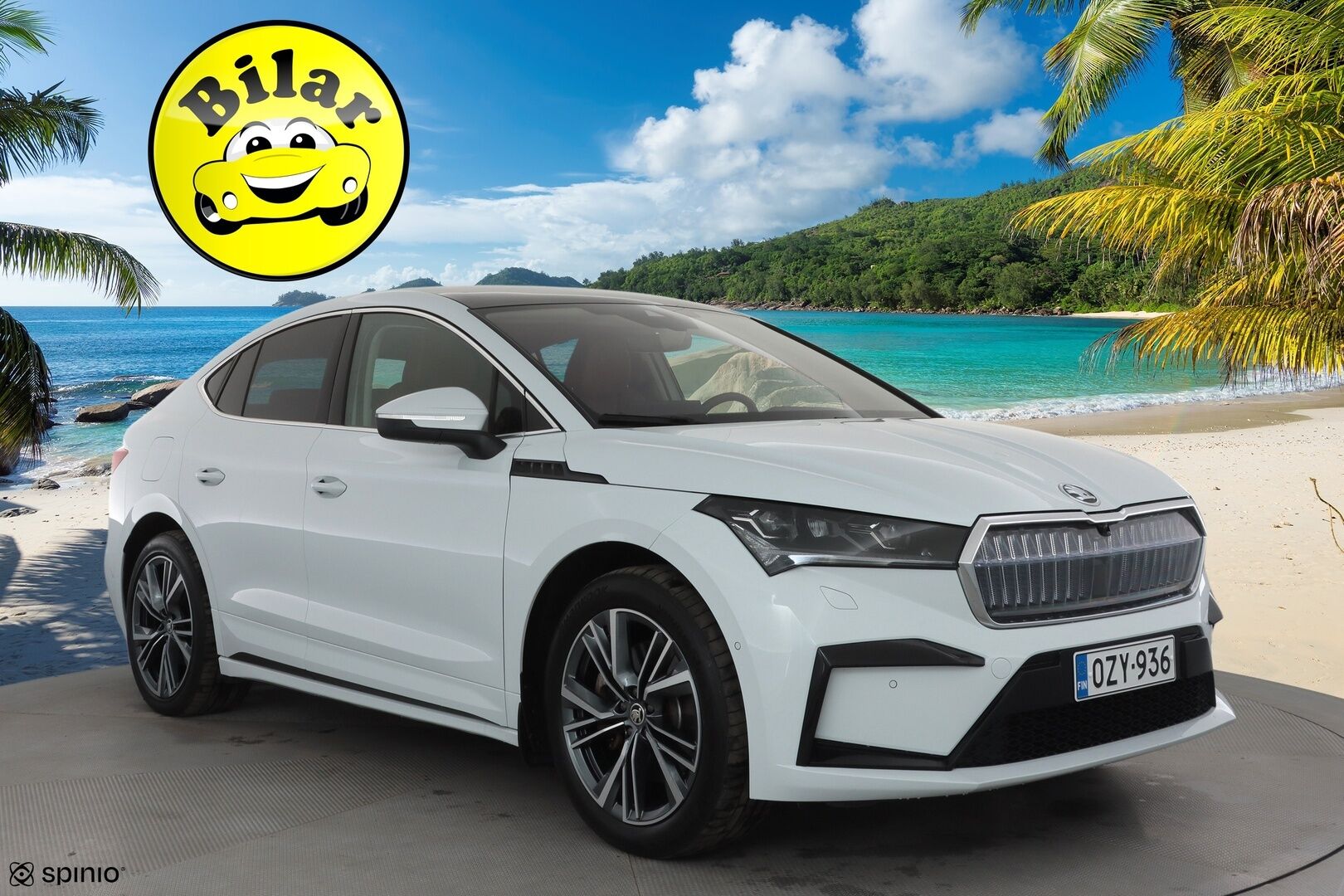 Skoda Enyaq 2023 Coupe 80x 4x4 Style iV - | ACC | ILP | Koukku | Skoda crystal Matrix-LED | Lasikatto | HUD | Canton | Muistipenkit | 360-Kamera | Nahat | Keyless | Suomi-auto | Kahdet Renkaat |