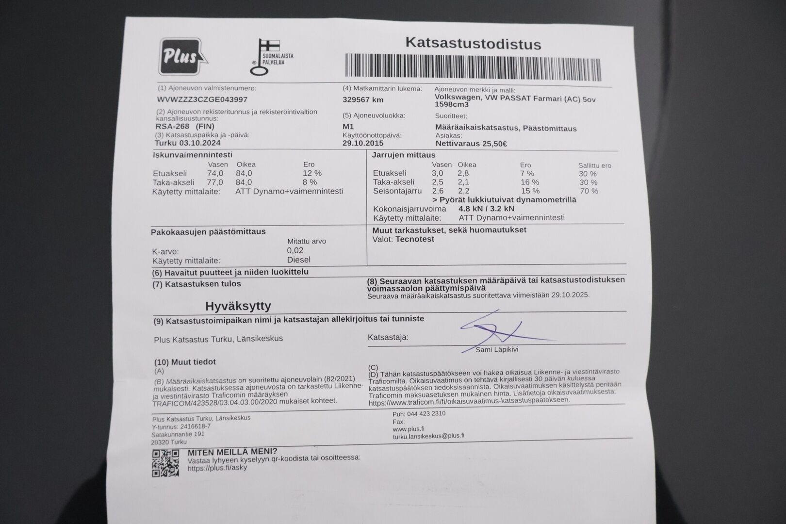 Volkswagen Passat 2015 Variant Trendline 1,6 TDI 88 kW (120 hv) *YritysOutlet - Myydään vain yrityksille* - *YritysOutlet - Myydään vain yrityksille*