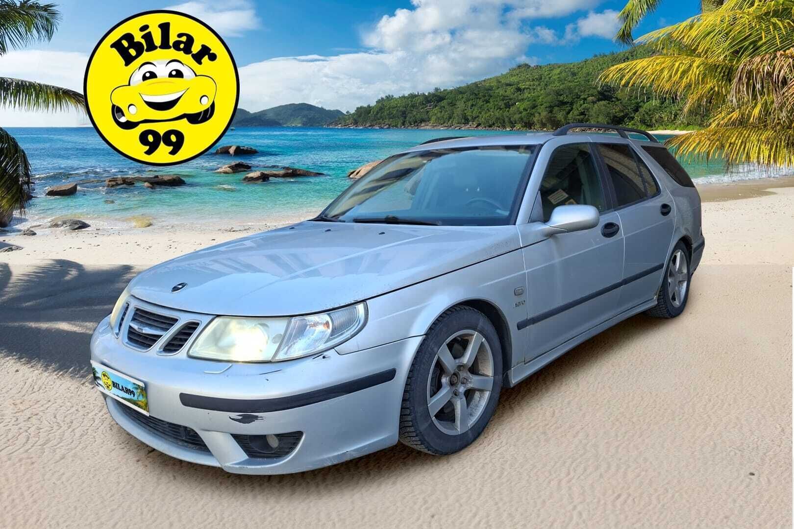 Saab 9-5 2005 Wagon Aero Sentronic ** Yritys Outlet - Myydään vain yrityksille ** Tehokas 250hv! / Muistipenkki / Nahat / Koukku ** - Pikkulaitolla upea klassikko hyvillä varusteilla! / Kahdet alumiinivanteet! - HULLUT AVAJAISHULINAT KORKOTARJOUS 3,29 %