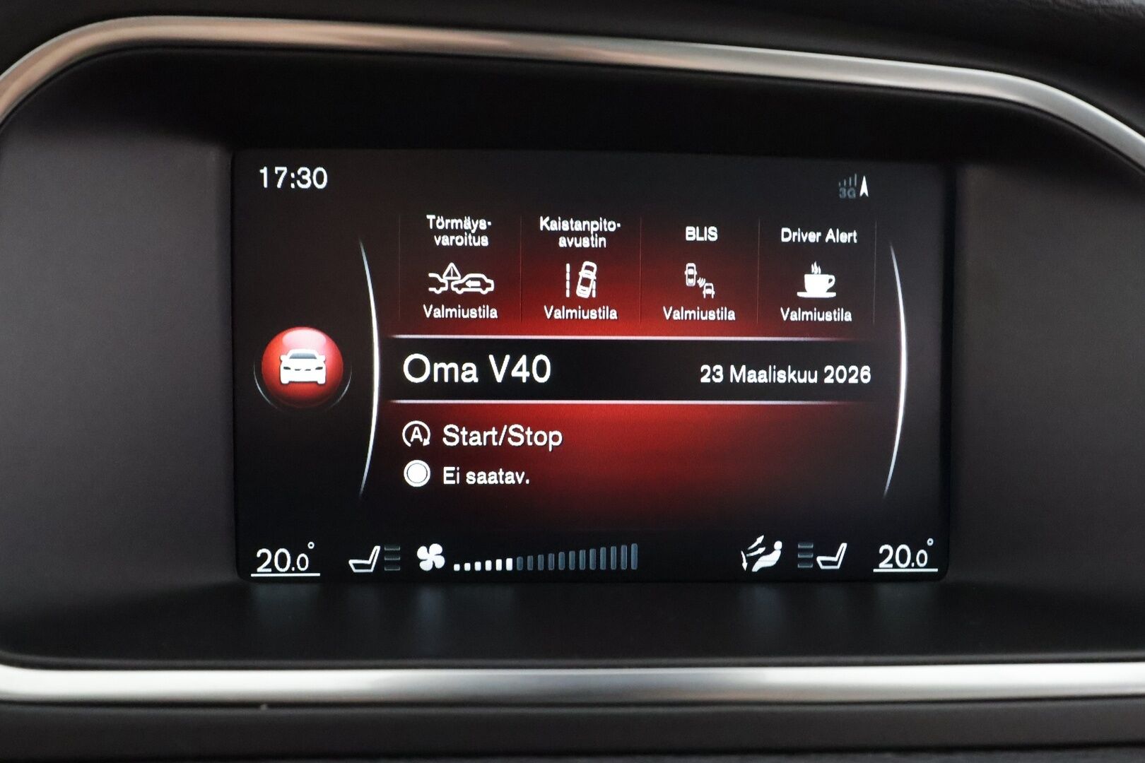 Volvo V40 2017 T3 Business Inscription aut * Lasikatto / Webasto / ACC /  Xenon / P.Kamera / Kaistavahti / Nahkaverhoilu / Keyless * - Suomi-auto / Kahdet renkaat aluvanteilla / Merkkihuollot