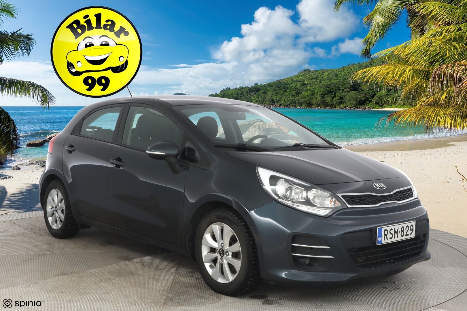 Kia Rio 2016 1.4 EX * Ratinlämmitin / Vakkari / Lohko+sisä / BT-audio * - Kahdet renkaat & alumiinivanteet / Hyvin huollettu! - HULLUT AVAJAISHULINAT KORKOTARJOUS 3,29 %