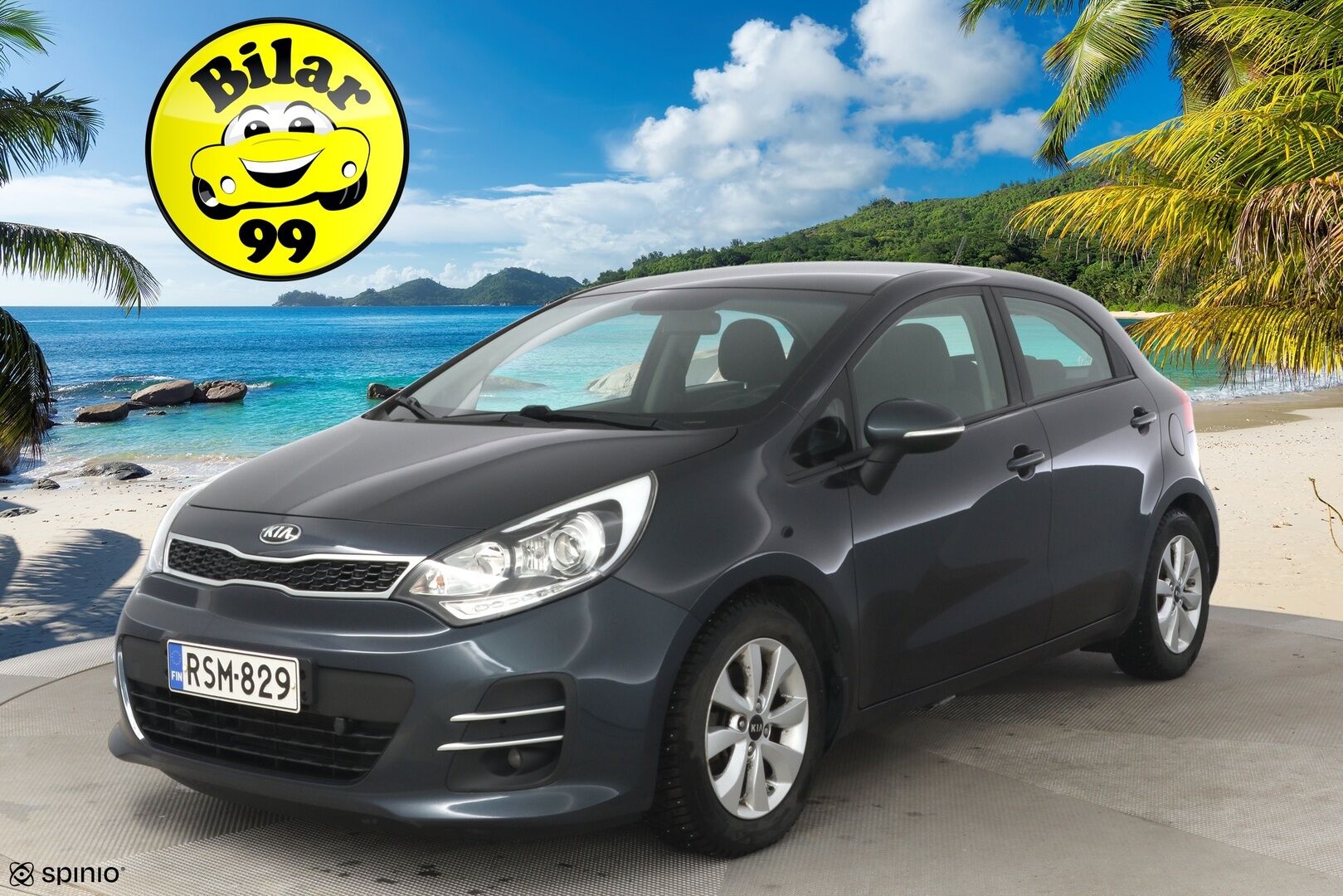 Kia Rio 2016 1.4 EX * Ratinlämmitin / Vakkari / Lohko+sisä / BT-audio * - Kahdet renkaat & alumiinivanteet / Hyvin huollettu!