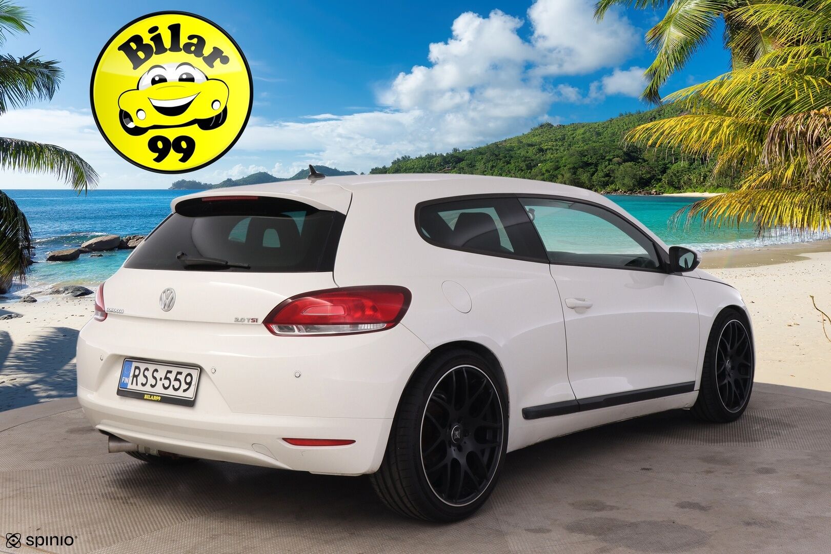 Volkswagen Scirocco 2009 2,0 TSI 147 kW Coupé *R-Line sisäpaketti  / Sporttipenkit / Puolinahat / Tutka* - Upea R-Line look! / Kahdet renkaat 19'' alumiinivanteilla*