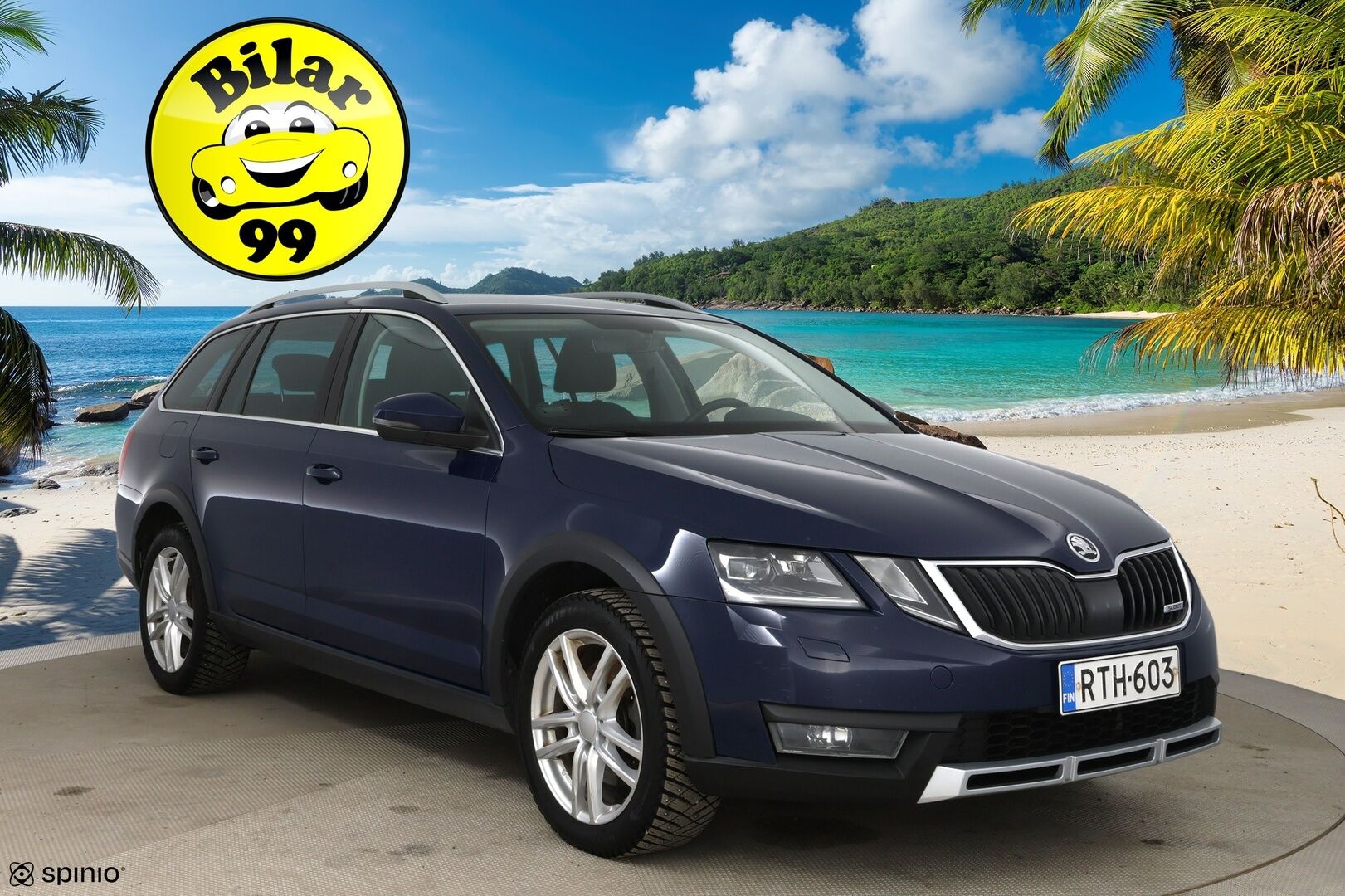 Skoda Octavia 2018 Combi 2,0 TDI 184 4x4 Scout DSG Aut. * Adapt. vak. / Webasto / Vetokoukku / P-Kamera / BLIS / Keyless / LED / Front Assist * - Suomi-Auto / Navi / Lämmitettävä tuulilasi - HULLUT AVAJAISHULINAT KORKOTARJOUS 3,29 %