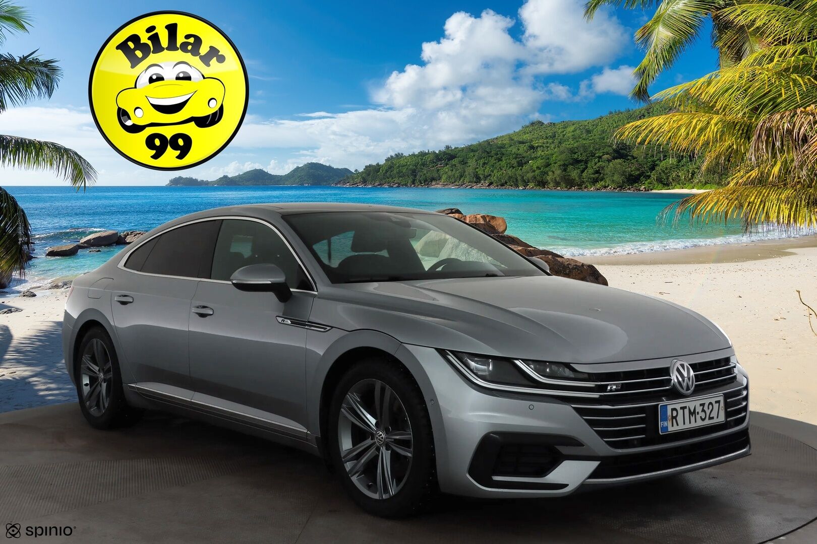 Volkswagen Arteon 2018 R-Line 2,0 TSI 206 kW 4MOTION DSG * ACC / P.kamera / Adapt.LED / Koukku / Webasto / Lasikattoluukku / Keyless * - Suomi-auto / Kahdet renkaat aluvanteilla / Hyvät varusteet