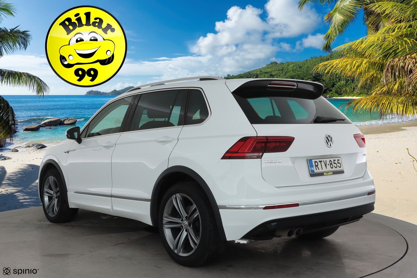 Volkswagen Tiguan 2019 Highline 2,0 TDI SCR 110 kW (150 hv) 4MOTION DSG-automaatti **Adapt.vakkari / LED / Webasto / Digimittaristo / Navi** - 3,99 % KORKOTARJOUS TÄHÄN AUTOON - Suomi-auto / Kahdet renkaat aluvanteilla / KeylessGo 