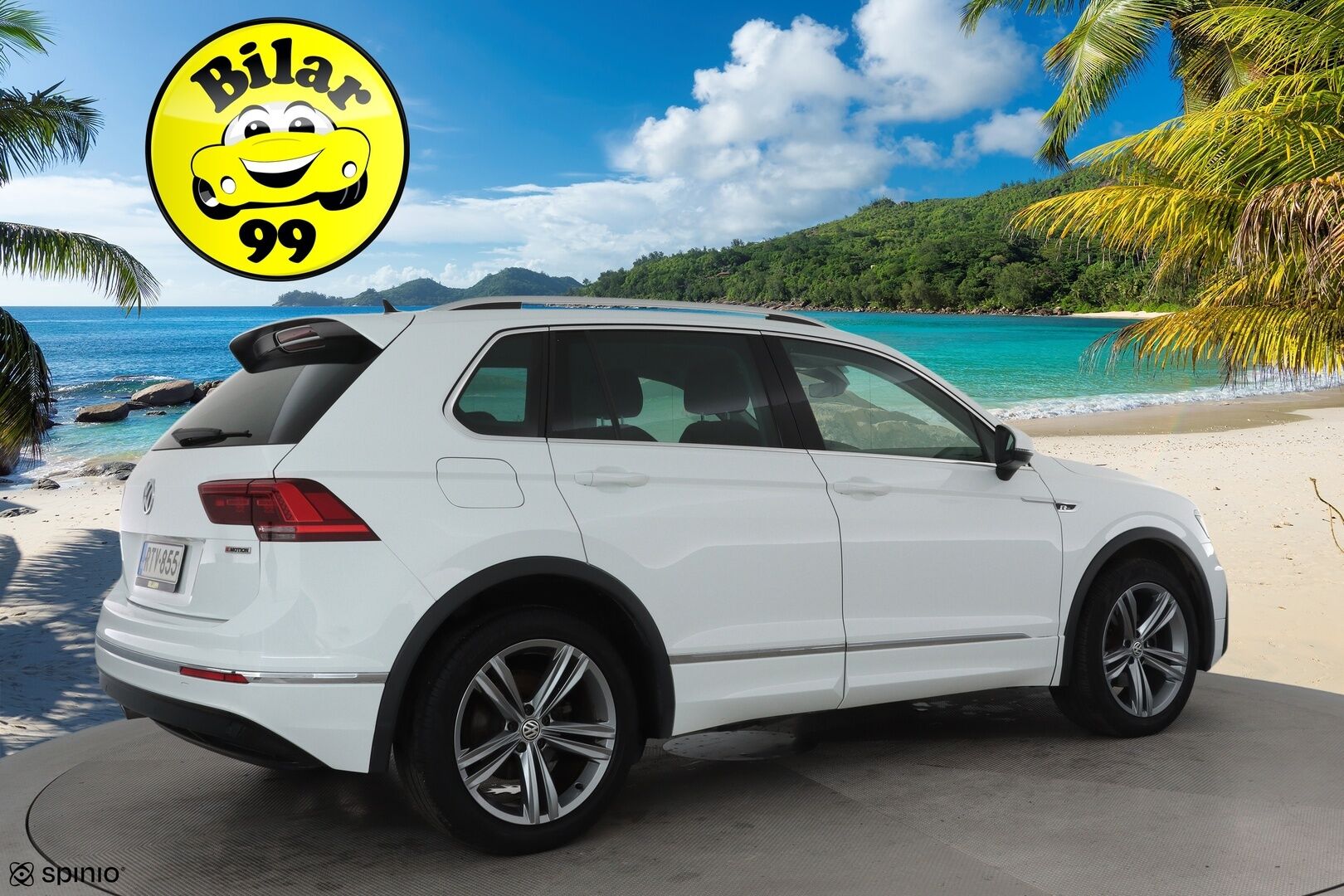 Volkswagen Tiguan 2019 Highline 2,0 TDI SCR 110 kW (150 hv) 4MOTION DSG-automaatti **Adapt.vakkari / LED / Webasto / Digimittaristo / Navi** - 3,99 % KORKOTARJOUS TÄHÄN AUTOON - Suomi-auto / Kahdet renkaat aluvanteilla / KeylessGo 