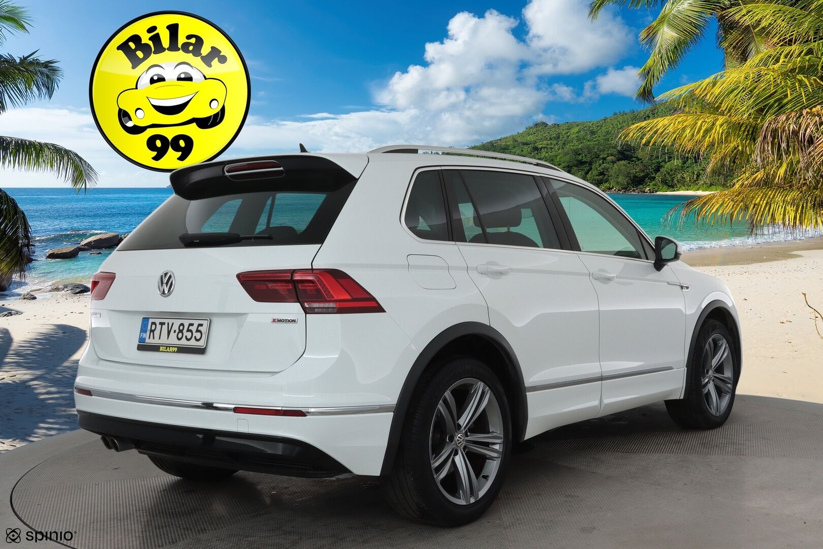 Volkswagen Tiguan 2019 Highline 2,0 TDI SCR 110 kW (150 hv) 4MOTION DSG-automaatti **Adapt.vakkari / LED / Webasto / Digimittaristo / Navi** - 3,99 % KORKOTARJOUS TÄHÄN AUTOON - Suomi-auto / Kahdet renkaat aluvanteilla / KeylessGo 