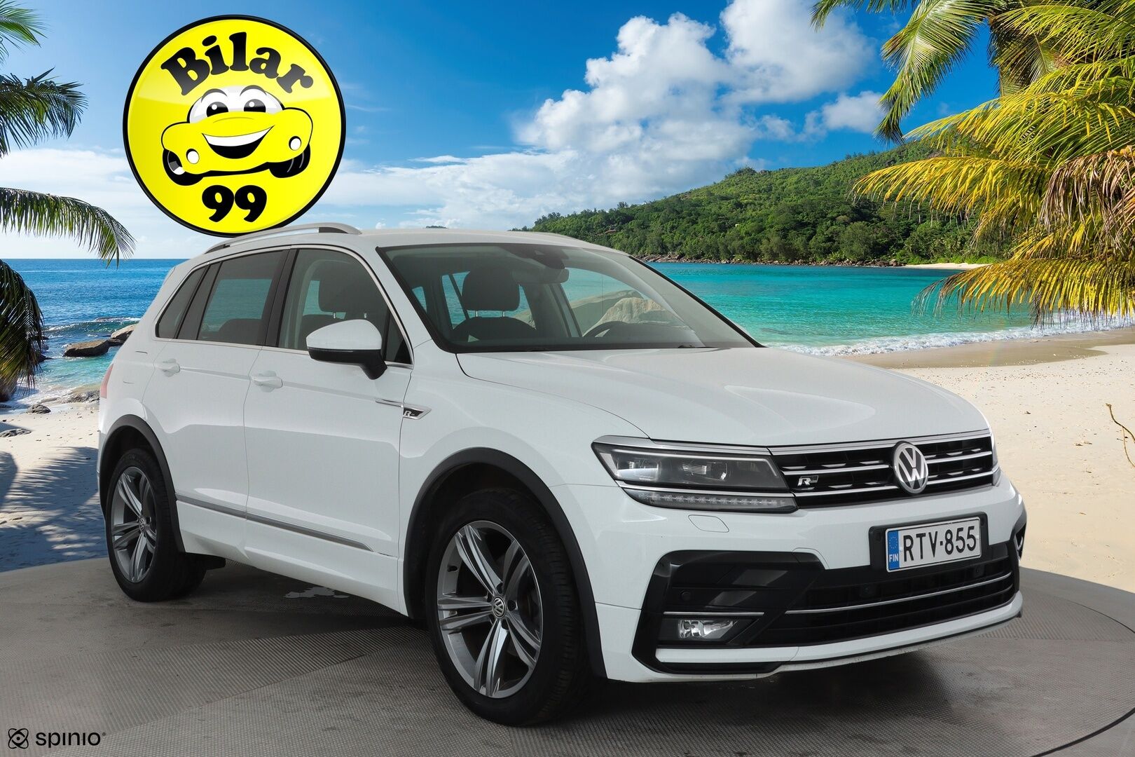 Volkswagen Tiguan 2019 Highline 2,0 TDI SCR 110 kW (150 hv) 4MOTION DSG-automaatti **Adapt.vakkari / LED / Webasto / Digimittaristo / Navi** - 3,99 % KORKOTARJOUS TÄHÄN AUTOON - Suomi-auto / Kahdet renkaat aluvanteilla / KeylessGo 