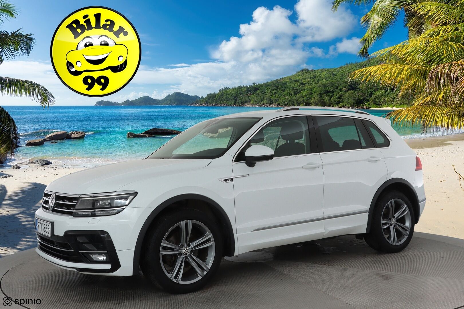 Volkswagen Tiguan 2019 Highline 2,0 TDI SCR 110 kW (150 hv) 4MOTION DSG-automaatti **Adapt.vakkari / LED / Webasto / Digimittaristo / Navi** - 3,99 % KORKOTARJOUS TÄHÄN AUTOON - Suomi-auto / Kahdet renkaat aluvanteilla / KeylessGo 