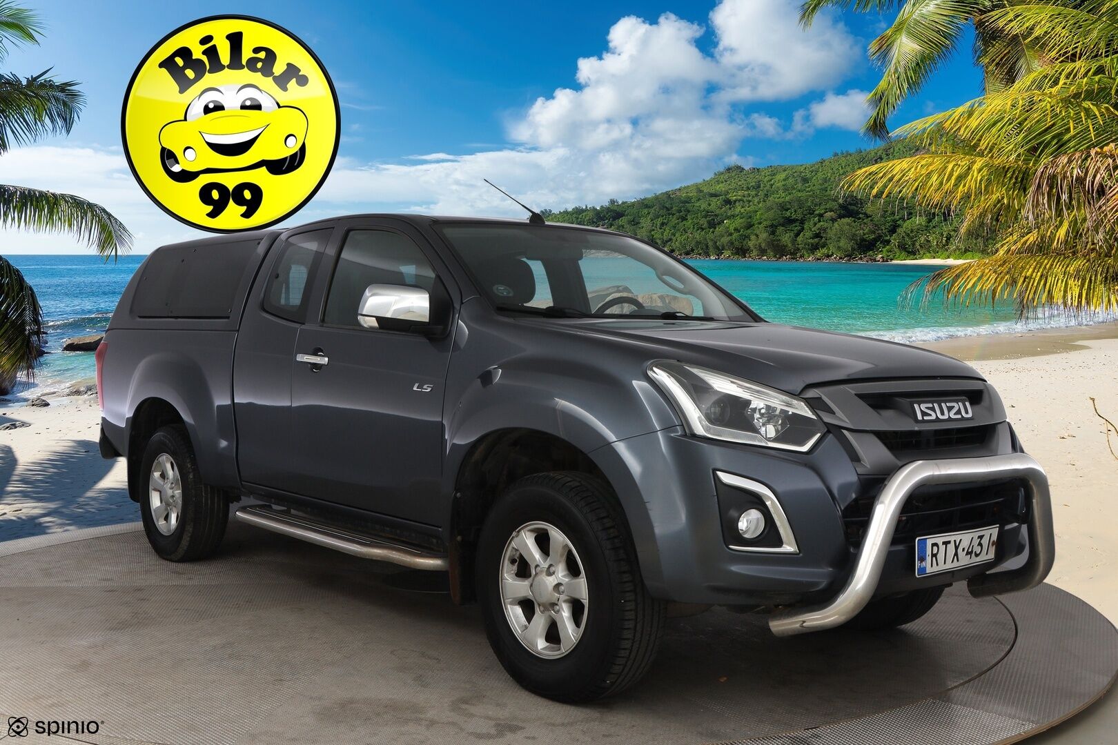 Isuzu D-Max 2019 Space Cab 1,9 TDi 4WD 6AT LS Black Edition * Webasto / Vetokoukku / Peruutuskamera / Astinlaudat / Lohko & Sisäpistoke - 2x Renkaat aluvantein / Suomiauto / Juuri tullut Tampereelle!