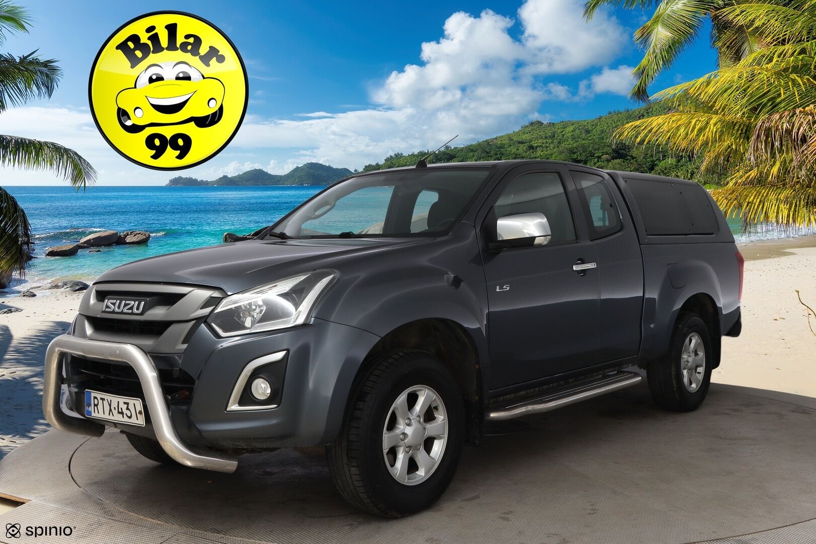 Isuzu D-Max 2019 Space Cab 1,9 TDi 4WD 6AT LS Black Edition * Webasto / Vetokoukku / Peruutuskamera / Astinlaudat / Lohko & Sisäpistoke - 2x Renkaat aluvantein / Suomiauto / Juuri tullut Tampereelle!