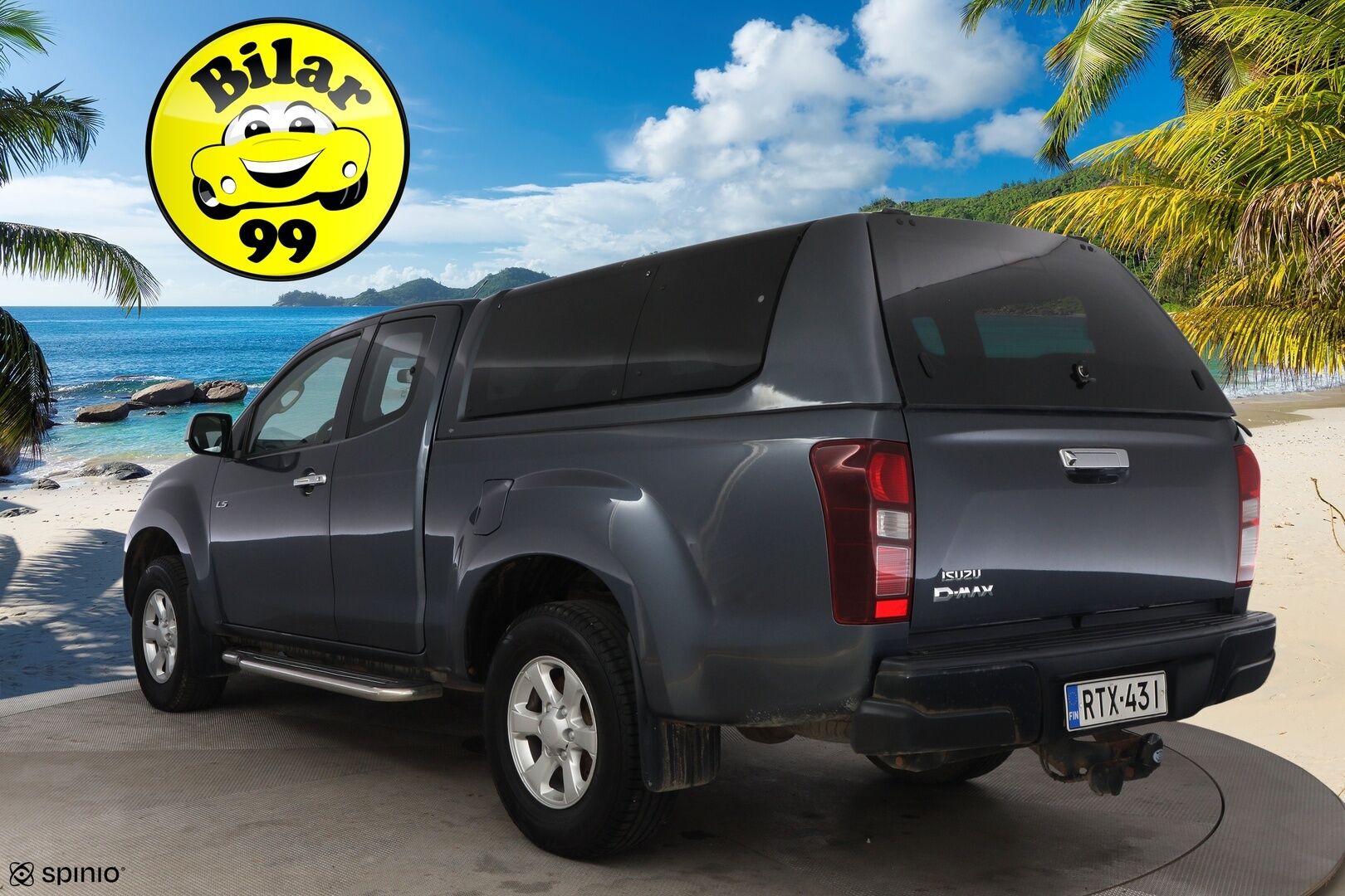Isuzu D-Max 2019 Space Cab 1,9 TDi 4WD 6AT LS Black Edition * Webasto / Vetokoukku / Peruutuskamera / Astinlaudat / Lohko & Sisäpistoke - 2x Renkaat aluvantein / Suomiauto / Juuri tullut Tampereelle!