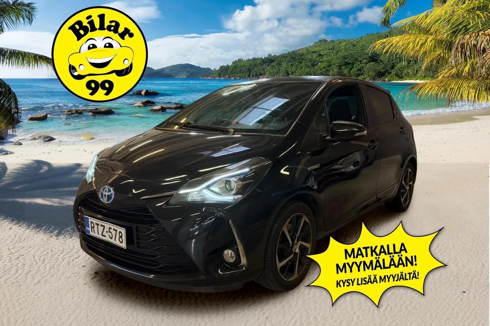 Toyota Yaris 2019 1,5 Hybrid Premium 5ov - | Lasikatto | P.Kamera | Sisätilanlämmitin | Vakkari | Kaistavahti | Navi | Keyless | Merkkihuollot | Kahdet renkaat | Suomi-auto | 