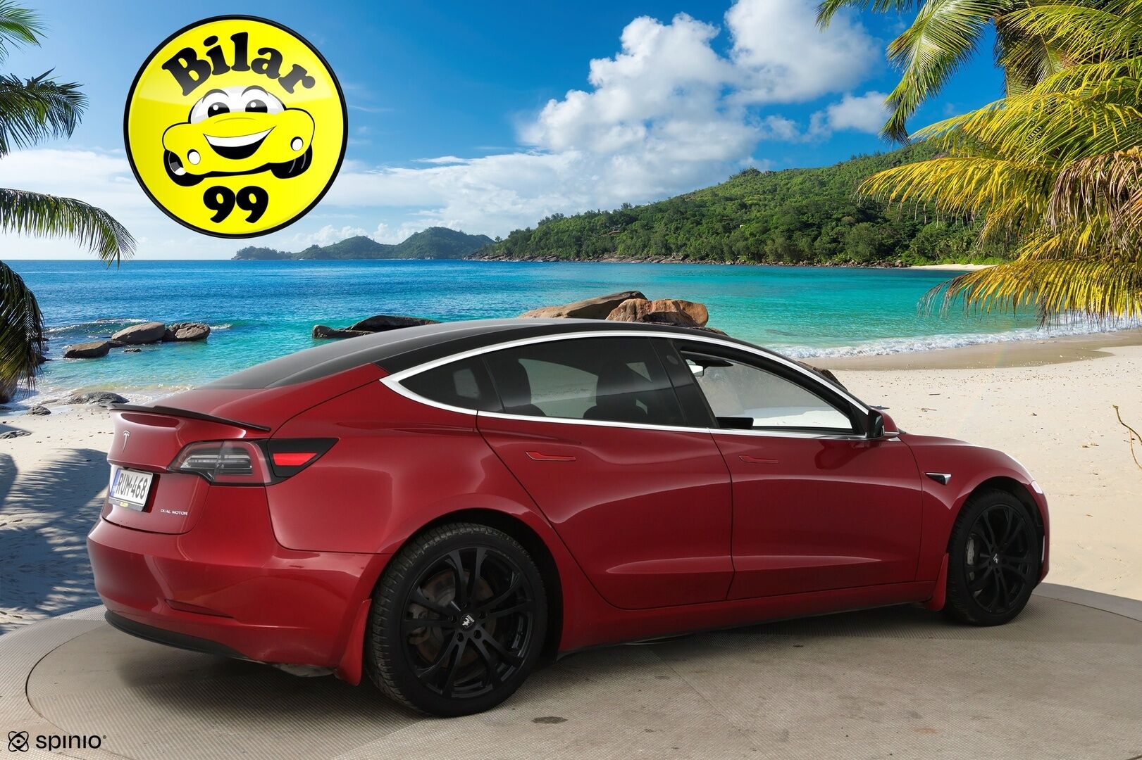 Tesla Model 3 2019 Long-Range Dual Motor AWD / Autopilot / P-Kamera / Premium Audio / Nahat / Lasikatto / Autopilot / - Kahdet renkaat omilla aluvanteilla / Akku kuntotarkistettu