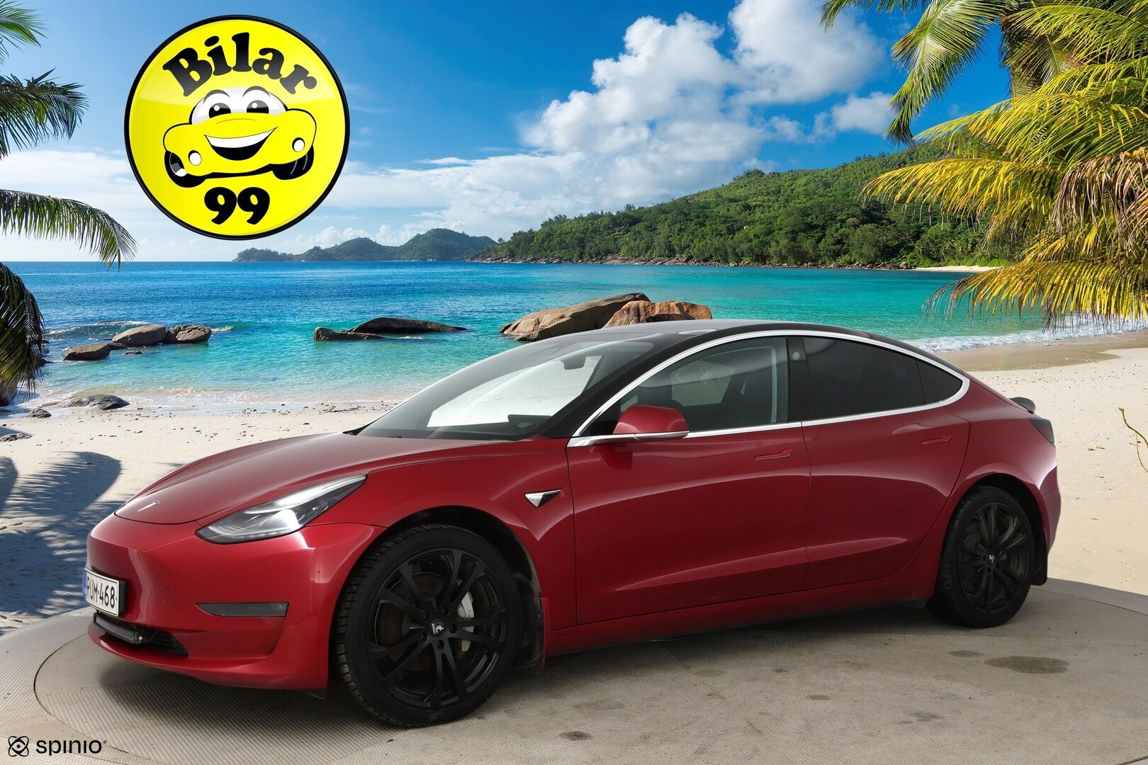 Tesla Model 3 2019 Long-Range Dual Motor AWD / Autopilot / P-Kamera / Premium Audio / Nahat / Lasikatto / Autopilot / - Kahdet renkaat omilla aluvanteilla / Akku kuntotarkistettu