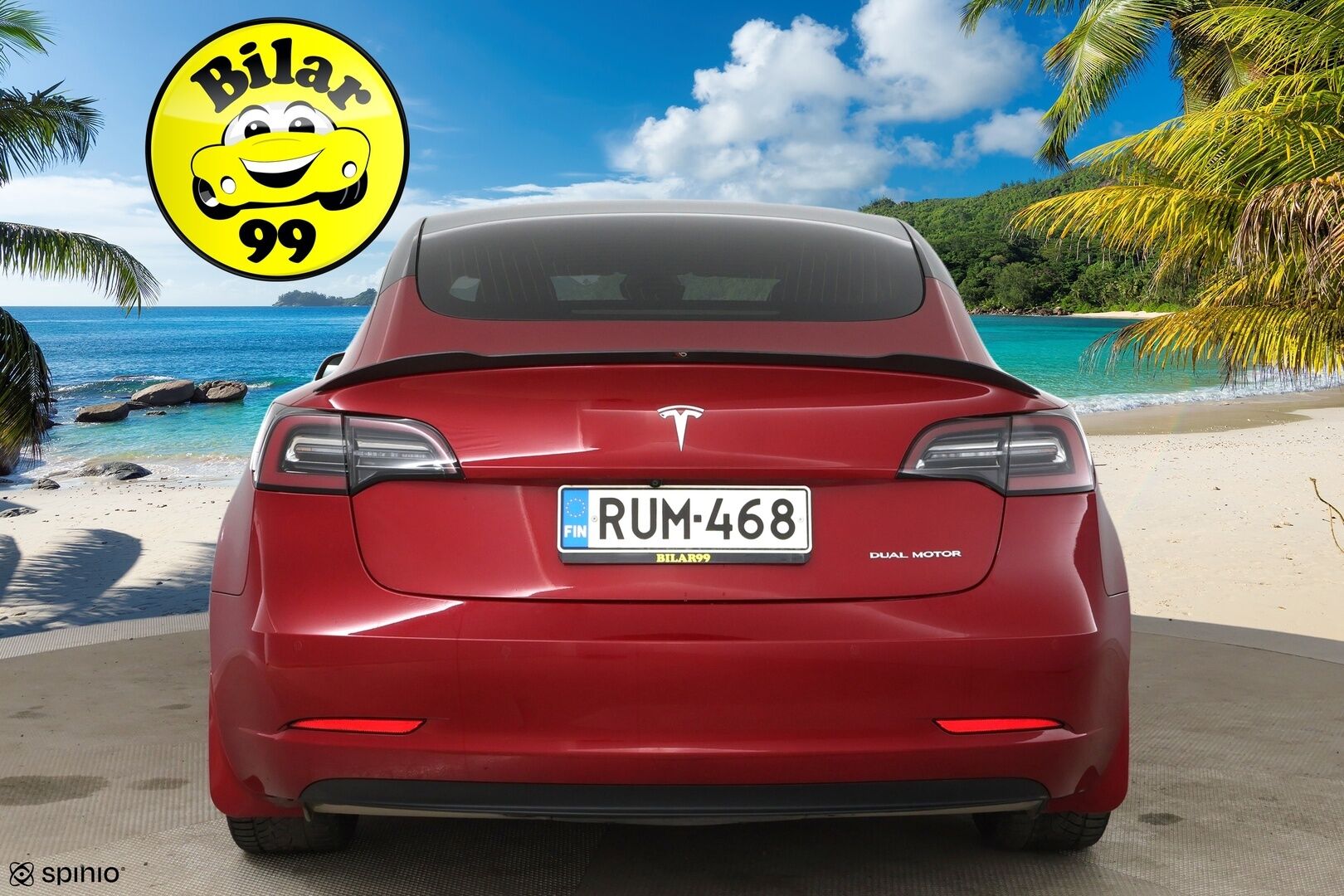 Tesla Model 3 2019 Long-Range Dual Motor AWD / Autopilot / P-Kamera / Premium Audio / Nahat / Lasikatto / Autopilot / - Kahdet renkaat omilla aluvanteilla / Akku kuntotarkistettu