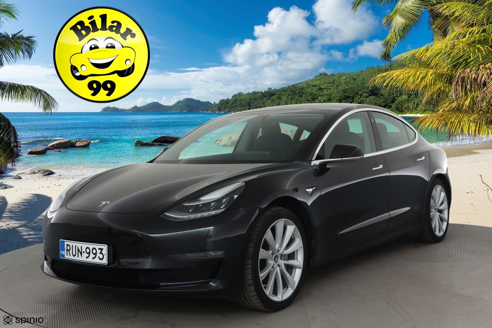 Tesla Model 3 2020 Long Range Dual Motor AWD *Adapt.vakkari / Lasikatto / Premium Audio / Autopilot / Nahkasisusta / P.kamera* - Juuri katsastettu! / Kahdet renkaat aluvanteilla