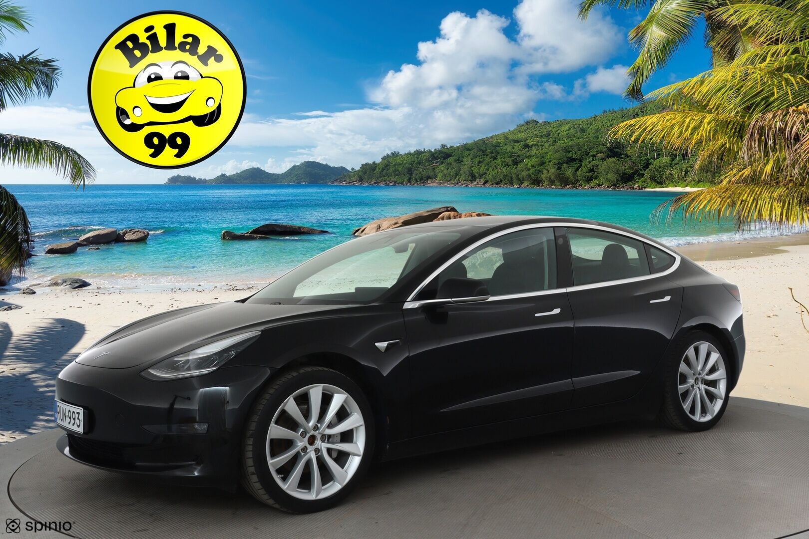 Tesla Model 3 2020 Long Range Dual Motor AWD *Adapt.vakkari / Lasikatto / Premium Audio / Autopilot / Nahkasisusta / P.kamera* - Juuri katsastettu! / Kahdet renkaat aluvanteilla