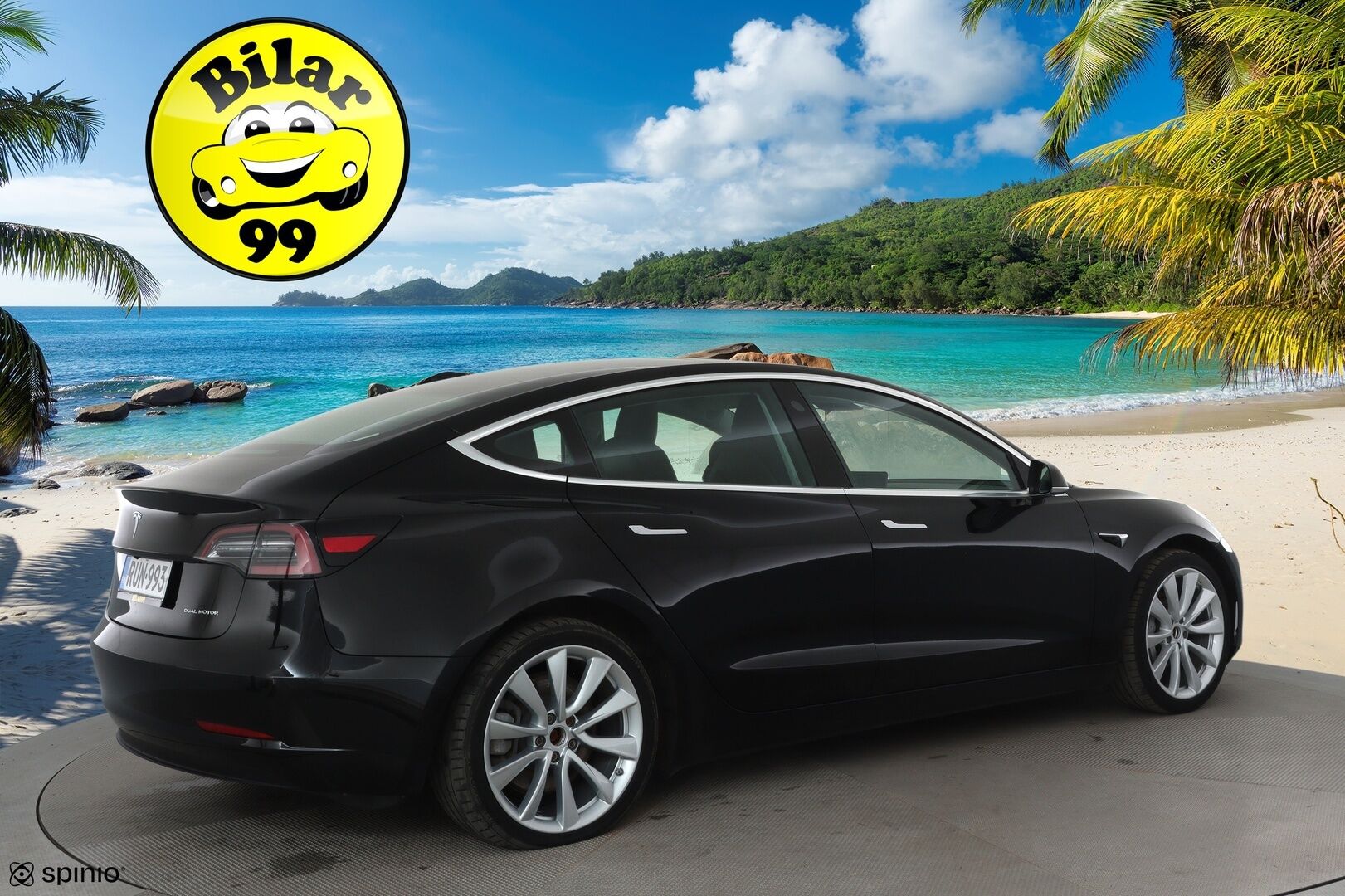 Tesla Model 3 2020 Long Range Dual Motor AWD *Adapt.vakkari / Lasikatto / Premium Audio / Autopilot / Nahkasisusta / P.kamera* - Juuri katsastettu! / Kahdet renkaat aluvanteilla
