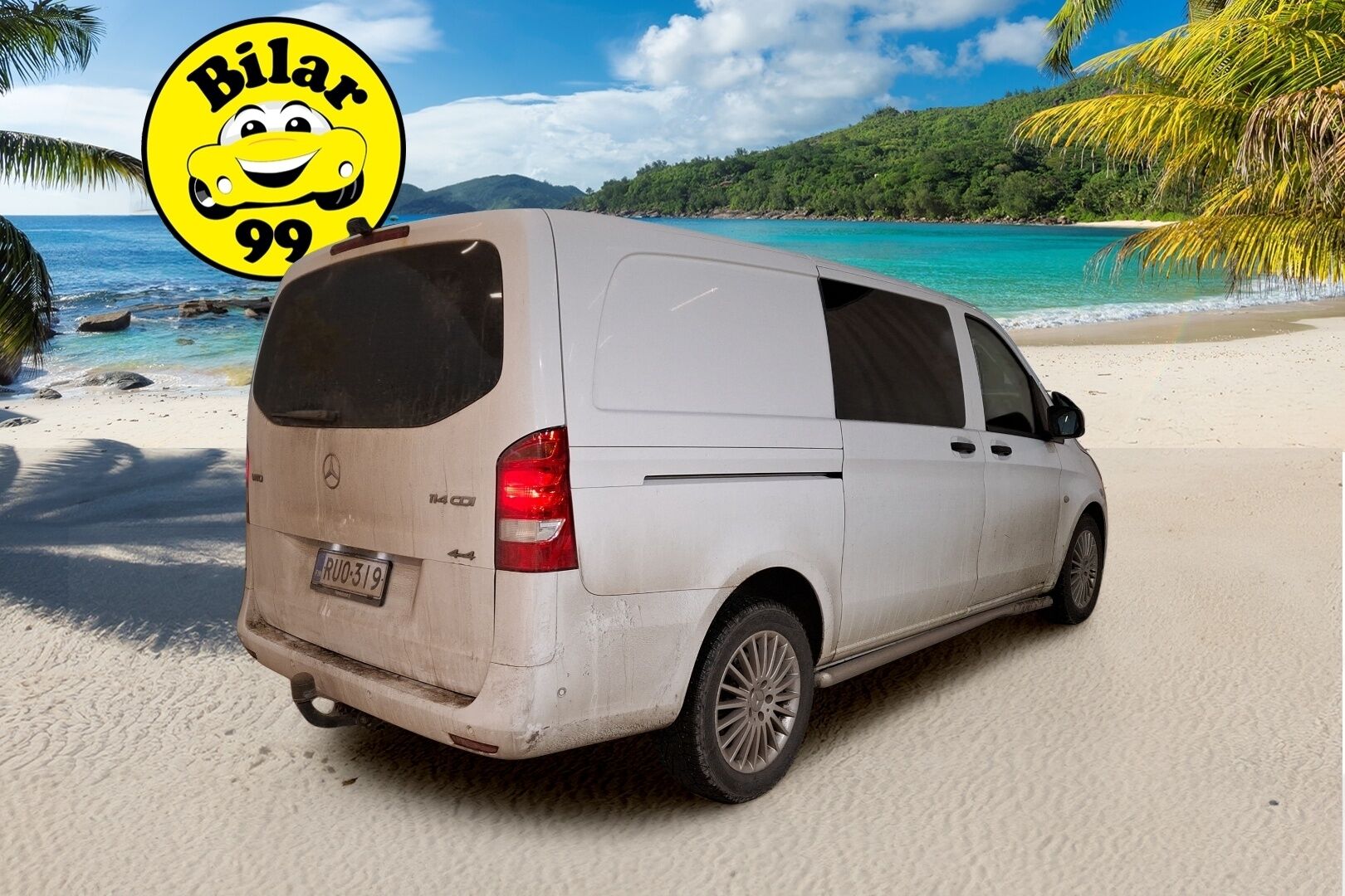 Mercedes-Benz Vito 2016 114CDI 4x4-3,05/32K keskipitkä A2 A / Webasto / Koukku / Vakkari / P. kamera / Bluetooth audio / P. Tutkat / - Extra ääni&lämpö- eristetty / 2x hyvät renkaat&vanteet / Siisti!