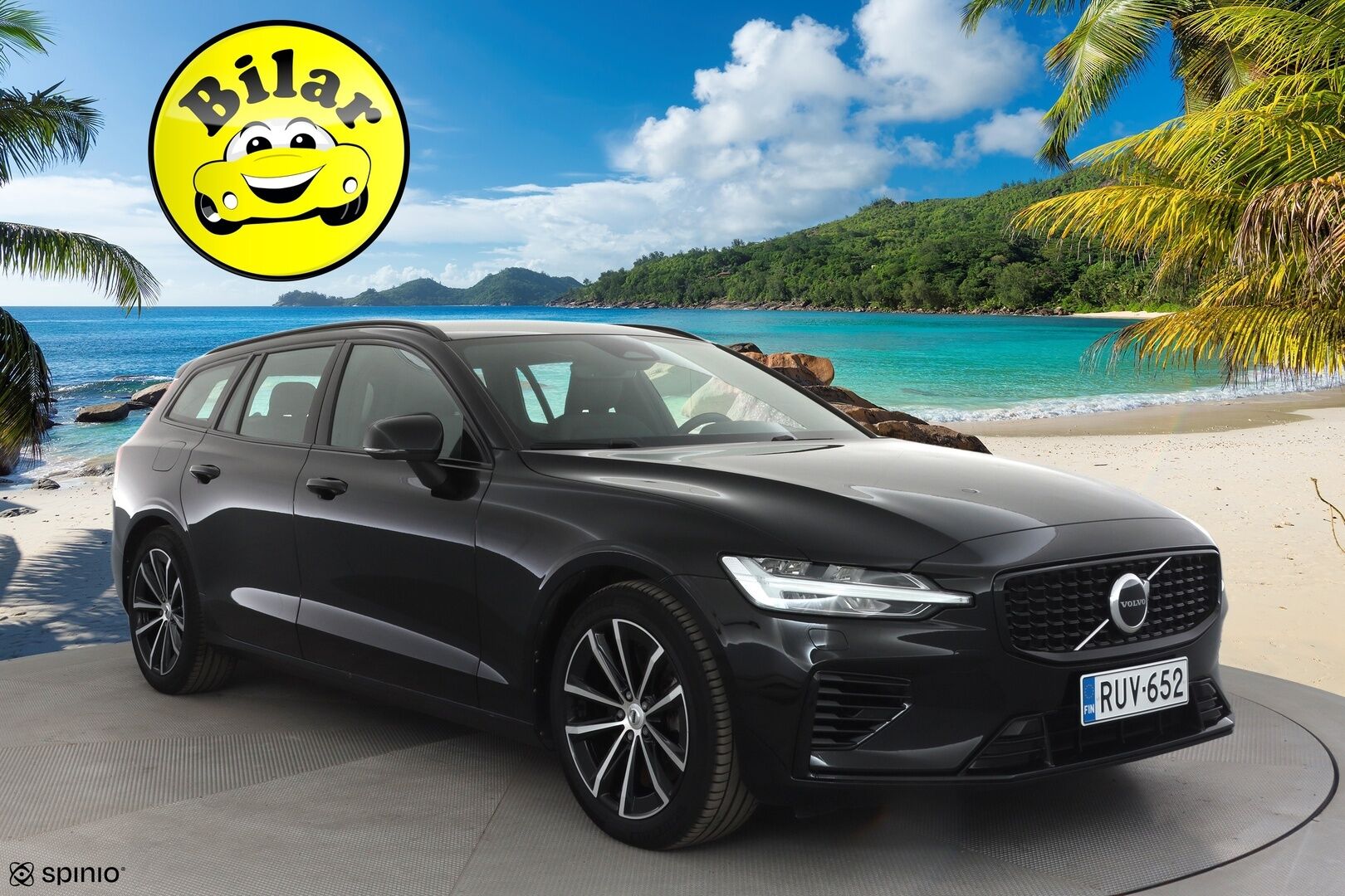 Volvo V60 2023 T6 AWD Long Range Plus Dark aut - | H&K | ACC | Full-LED | P.Kamera | Sporttipenkit Muistilla | Navi | Kaistavahti | Katveavustin | Keyless | Lisälämmitin | 1-om Suomi-auto | 2x Latauskaapelit | Kahdet renkaat | Merkkihuollot |