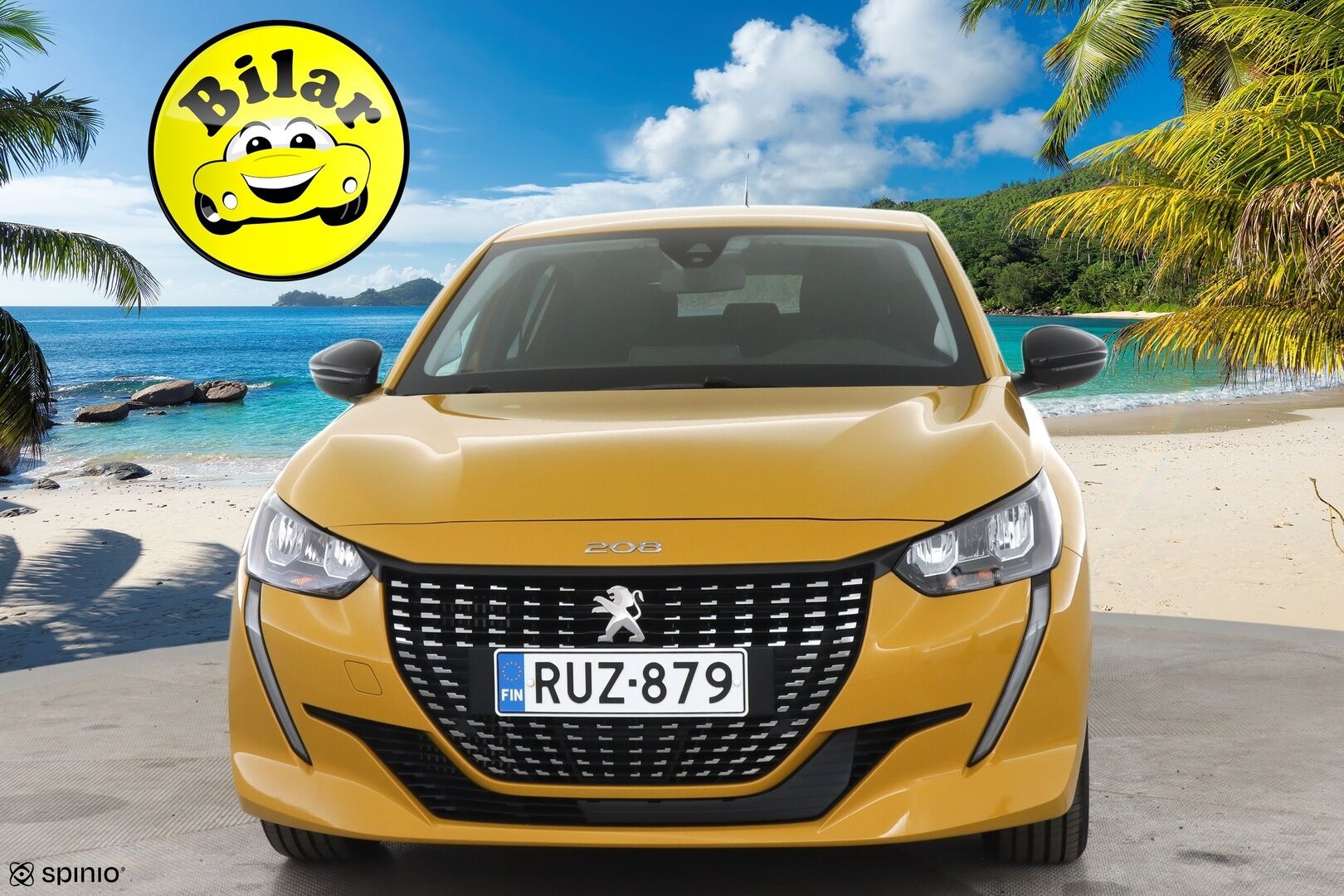 Peugeot 208 2023 Style PureTech 100 EAT8-automaatti - | Monitoimi ratti vaihteenvalitsimilla | Vakkari | Huippu hieno keltainen väri | Tutkat 