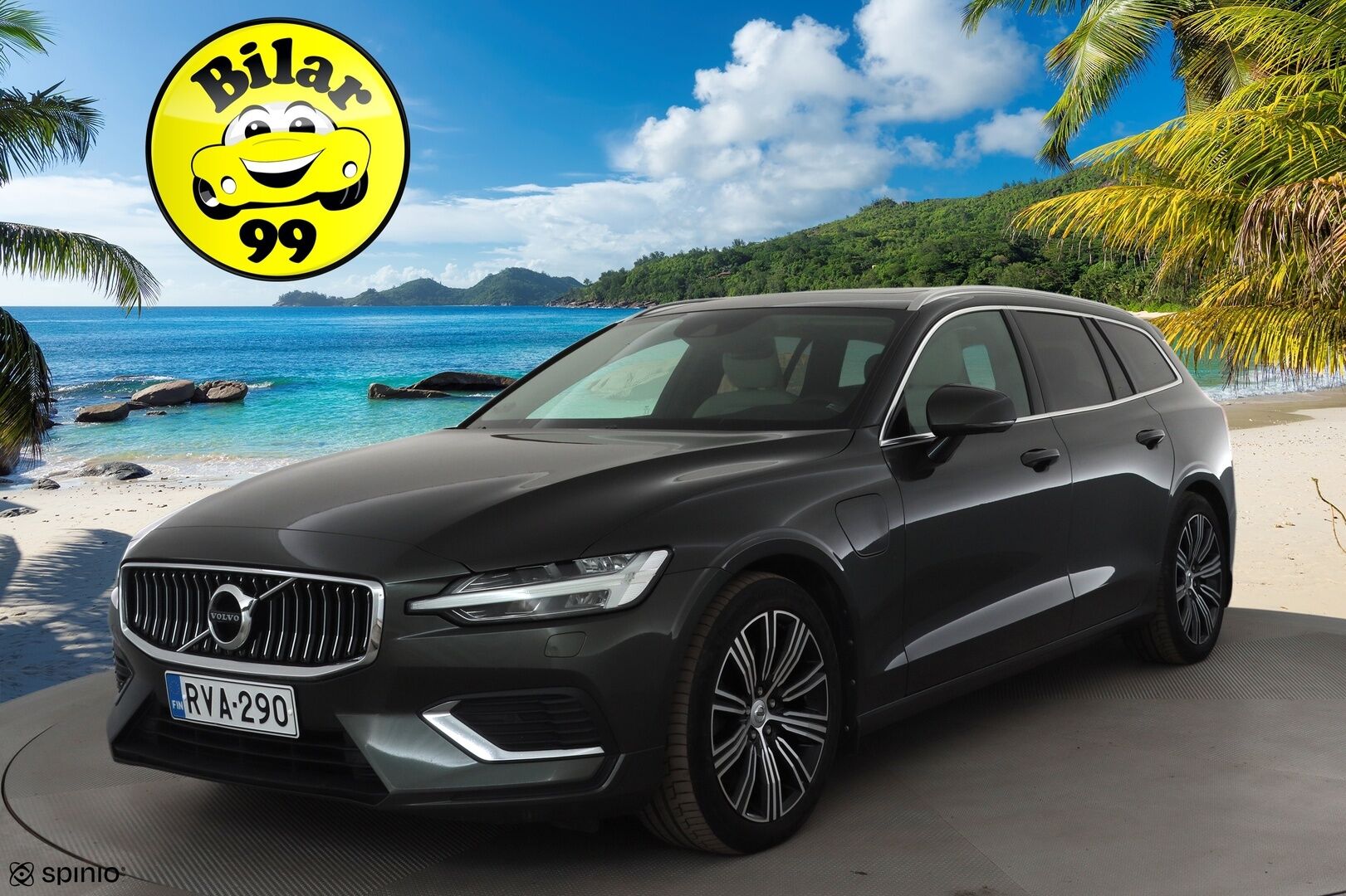 Volvo V60 2019 T8 AWD Inscription aut * ACC / P.kamera / Webasto / LED / Koukku / Panorama / Muistipenkki / Sporttinahat / KeylessGo * - Kahdet renkaat aluvanteilla / Merkkihuollettu - HULLUT AVAJAISHULINAT KORKOTARJOUS 3,29 %